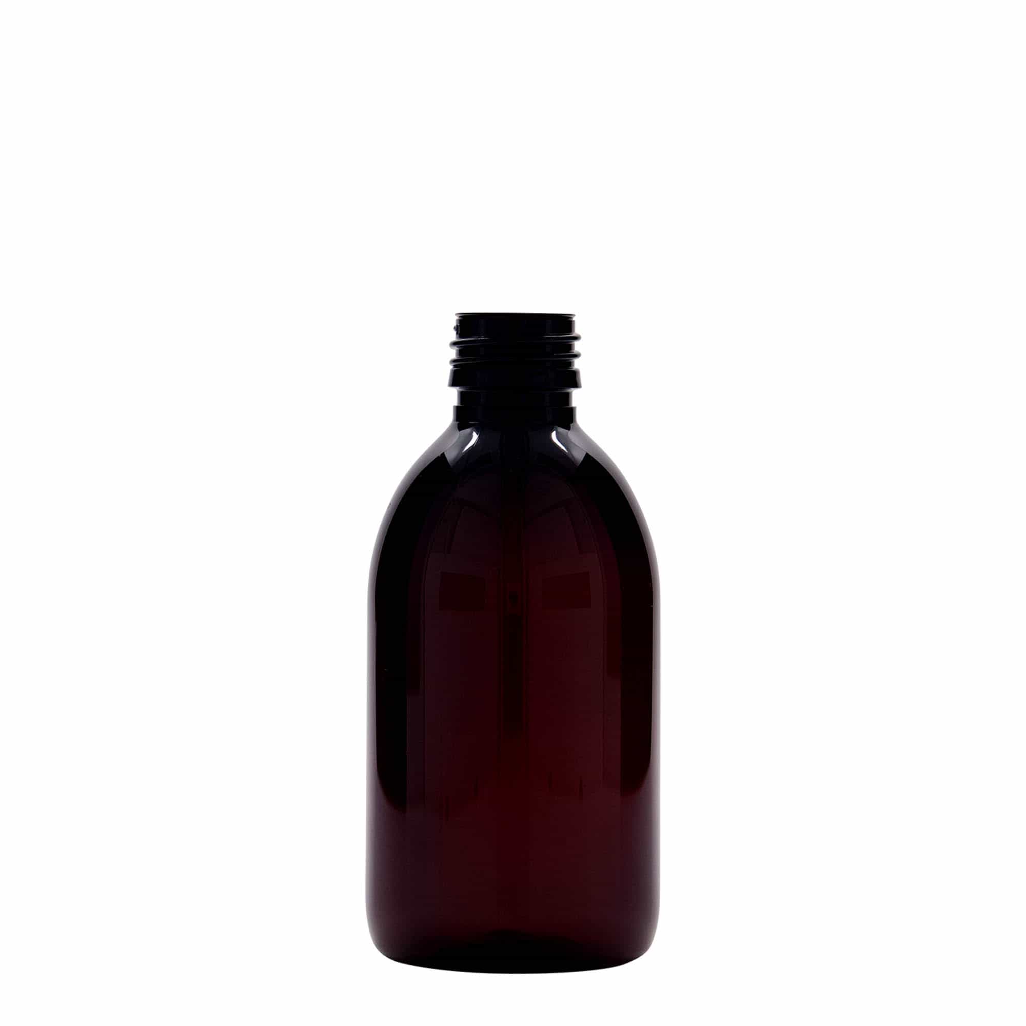 PET medicinska boca od 250 ml, braon, plastika, otvor: PP 28 PET medicinska boca od 250 ml, braon, plastika, otvor: PP 28