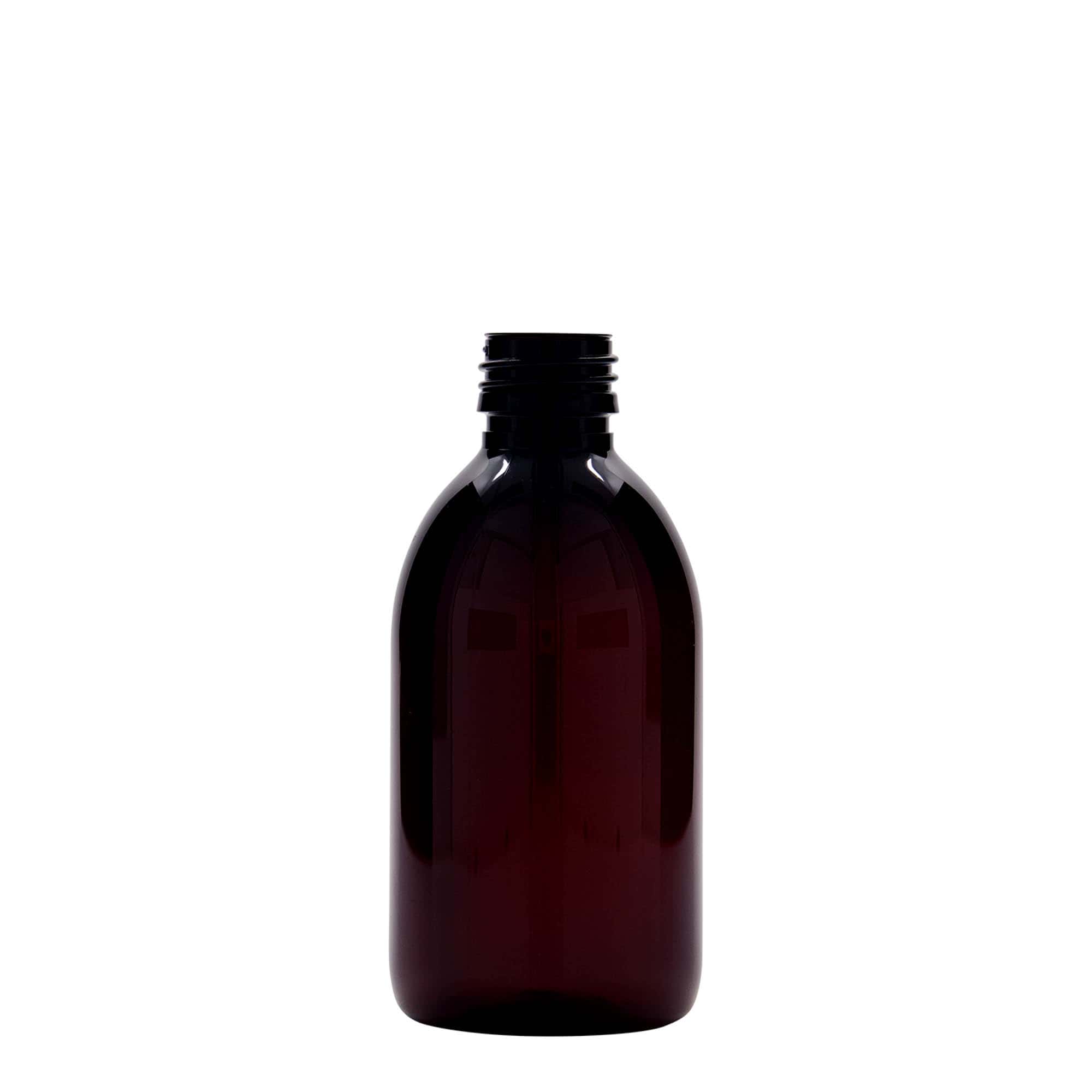 250 ml PET medicinska boca, braon, plastika, grlo: PP 28