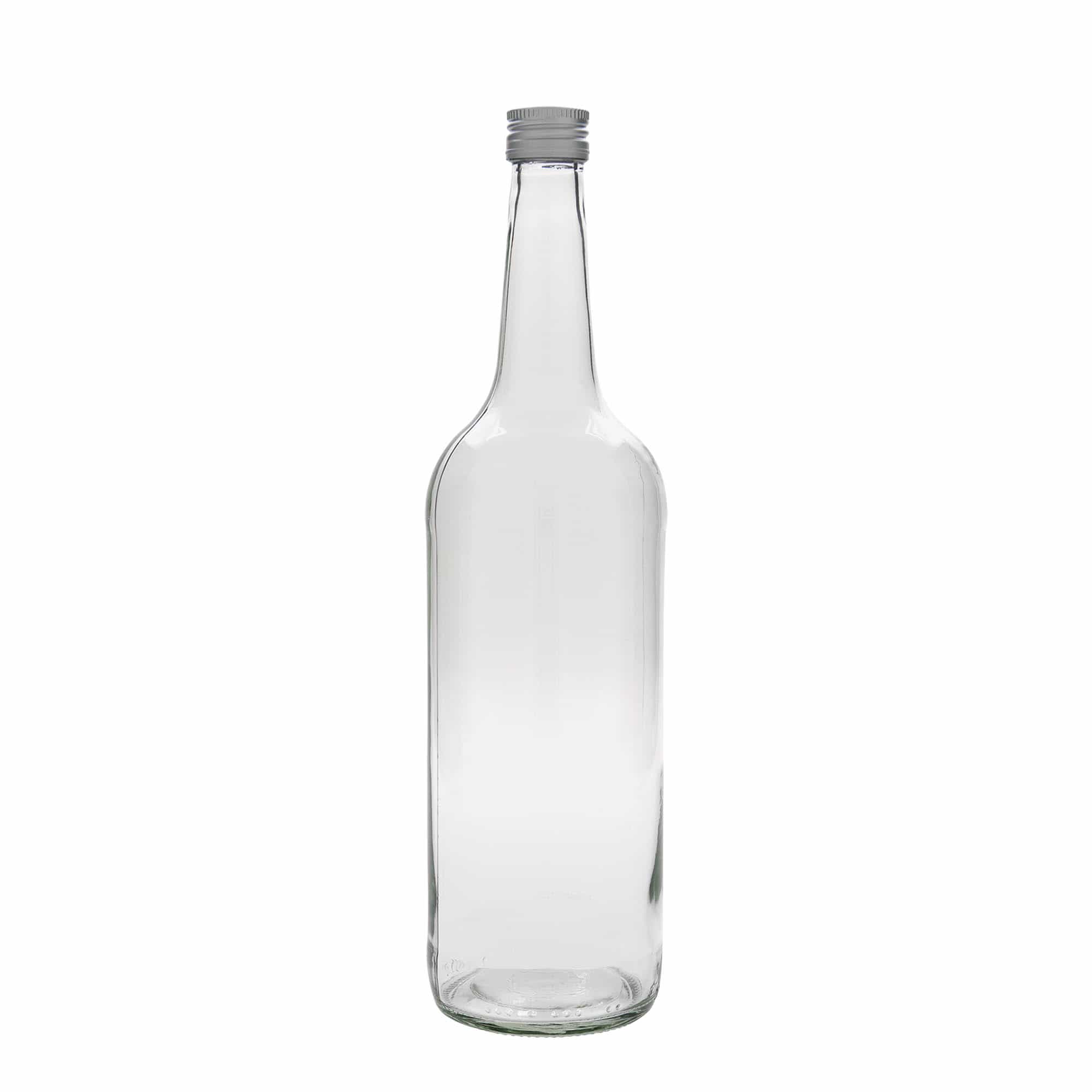 1.000 ml staklena flaša sa ravnim vratom, otvor: PP 28