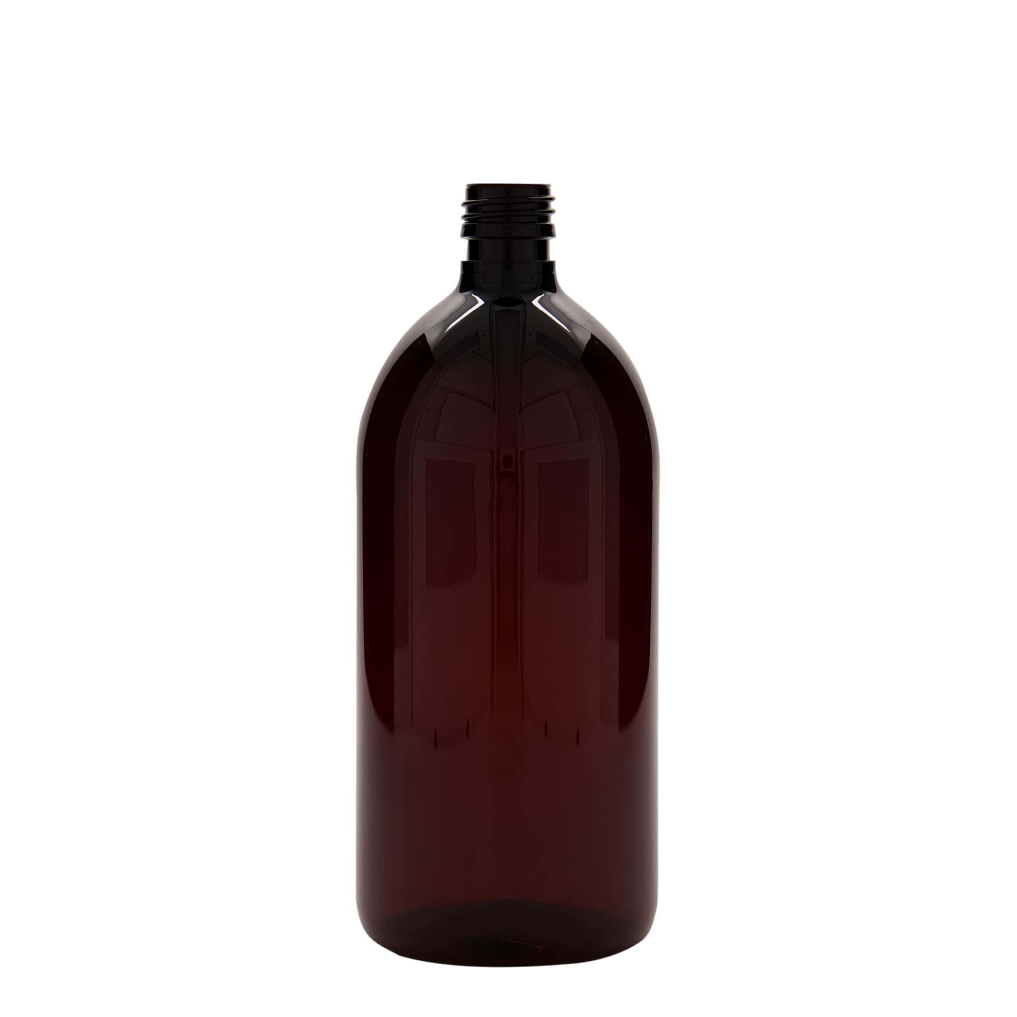 PET medicinska boca od 1000 ml, braon, plastika, otvor: PP 28 PET medicinska boca od 1000 ml, braon, plastika, otvor: PP 28