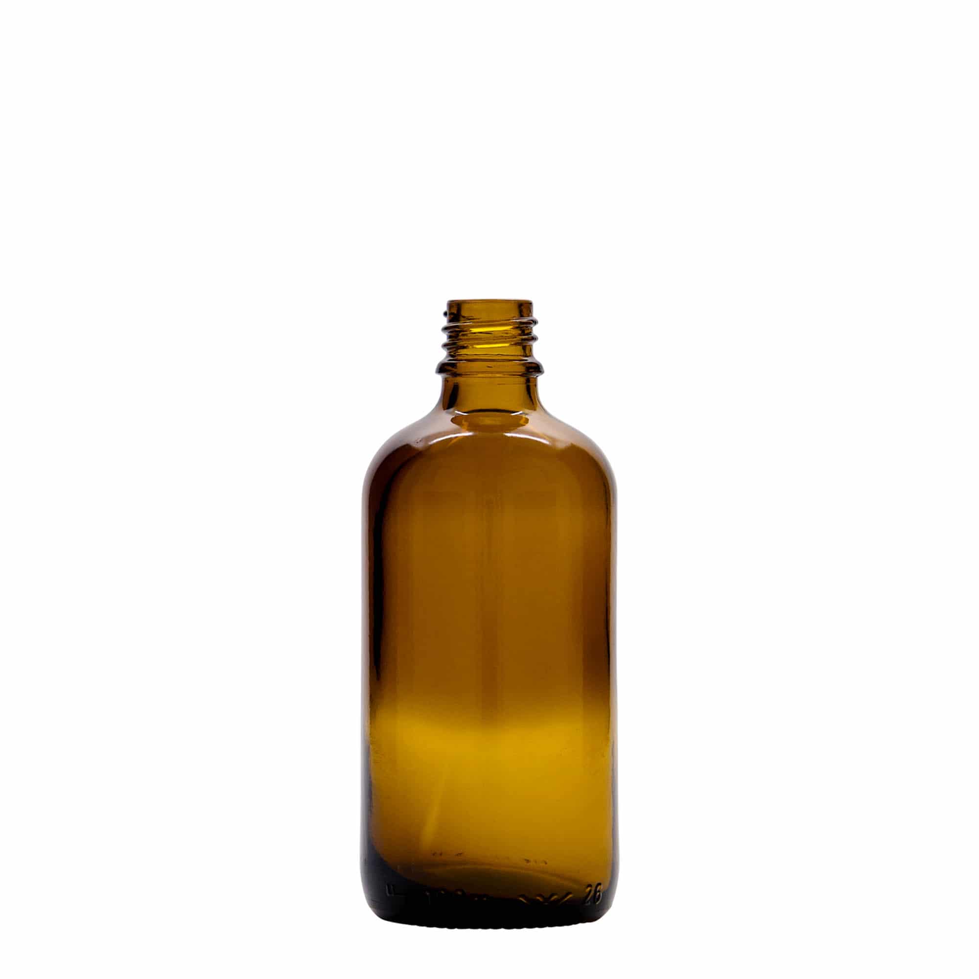 100 ml bočica sa pipetom, medicinska, staklena, braon-crvena, grlo: DIN 18