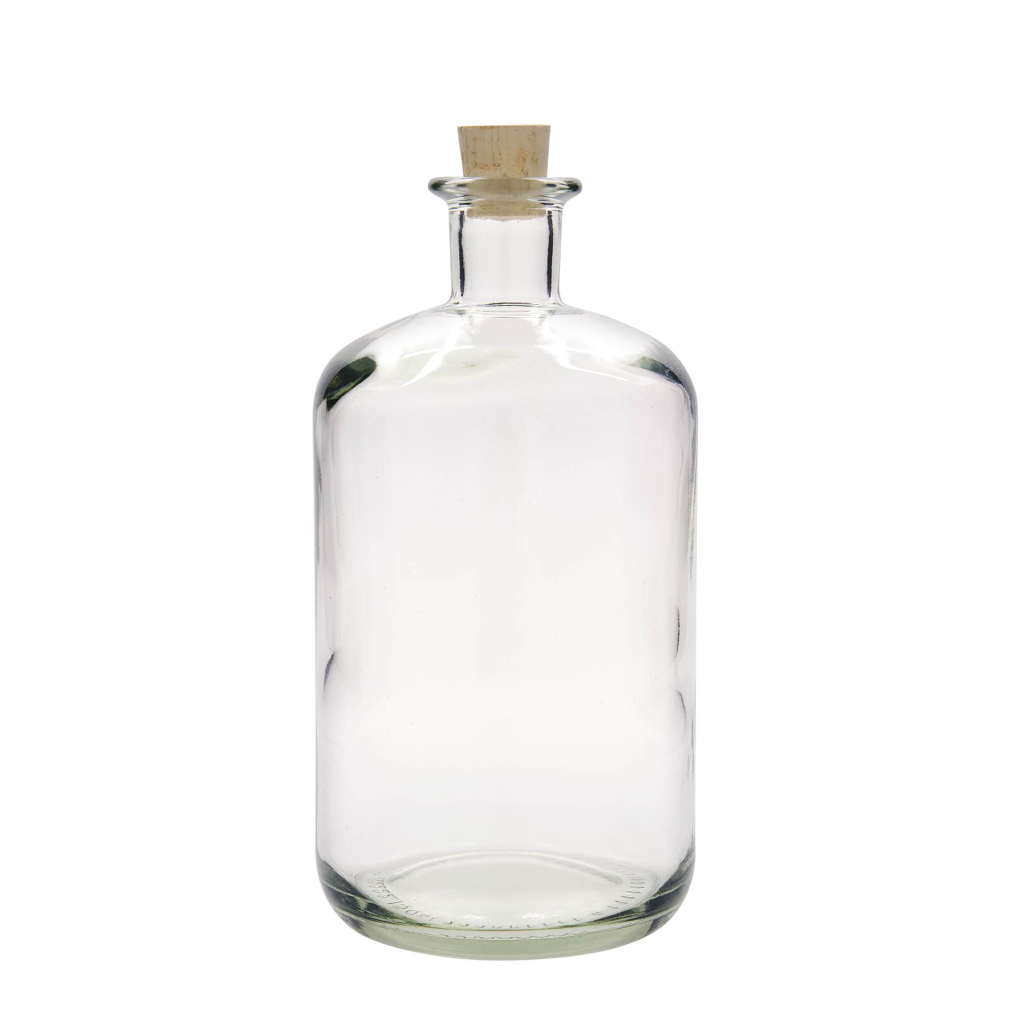 1.500 ml staklena flaša apotekarska, otvor: pluta