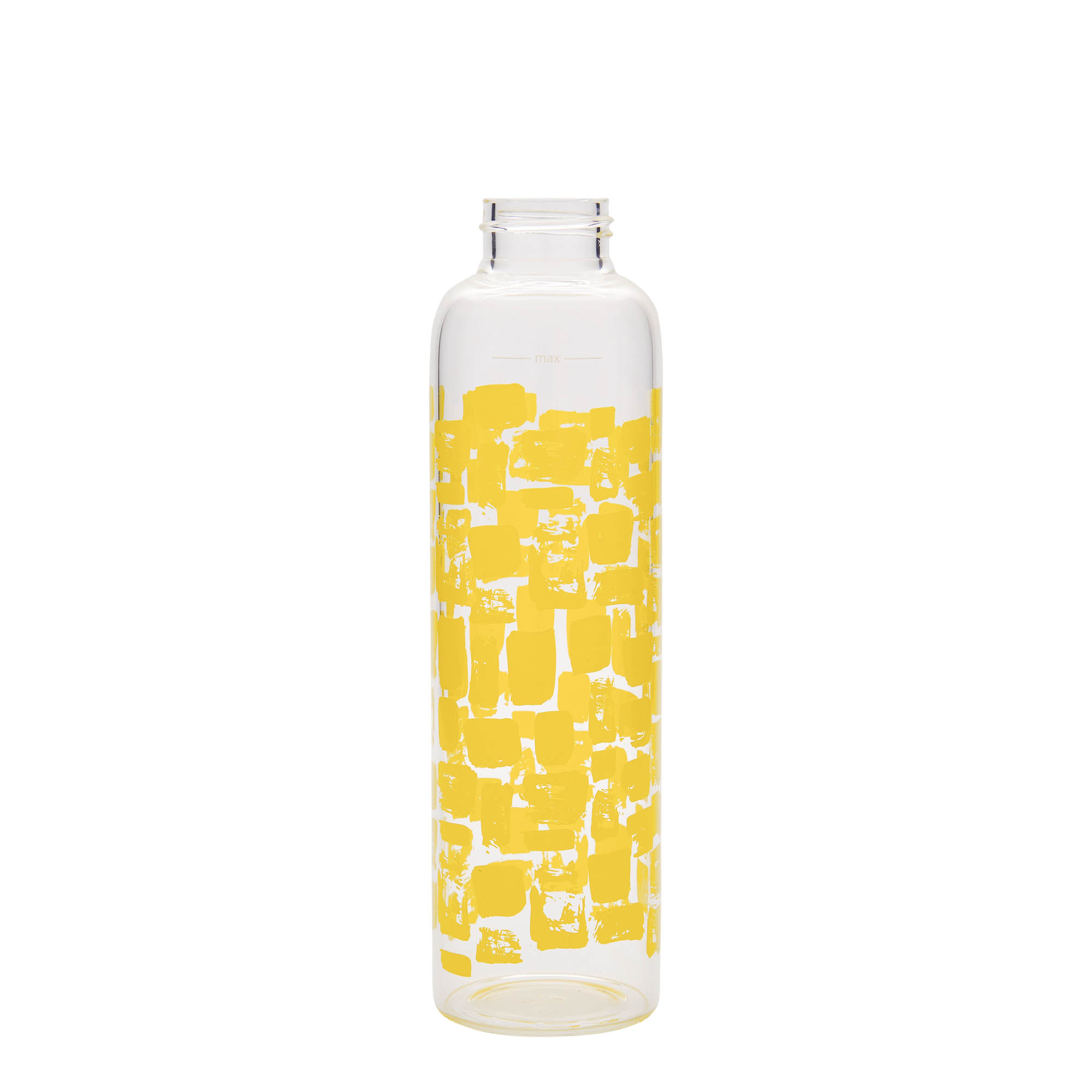Boca za piće od 500 ml, 'Perseus', motiv: Žuti pravougaonici, otvor: Zatvarač sa navojem