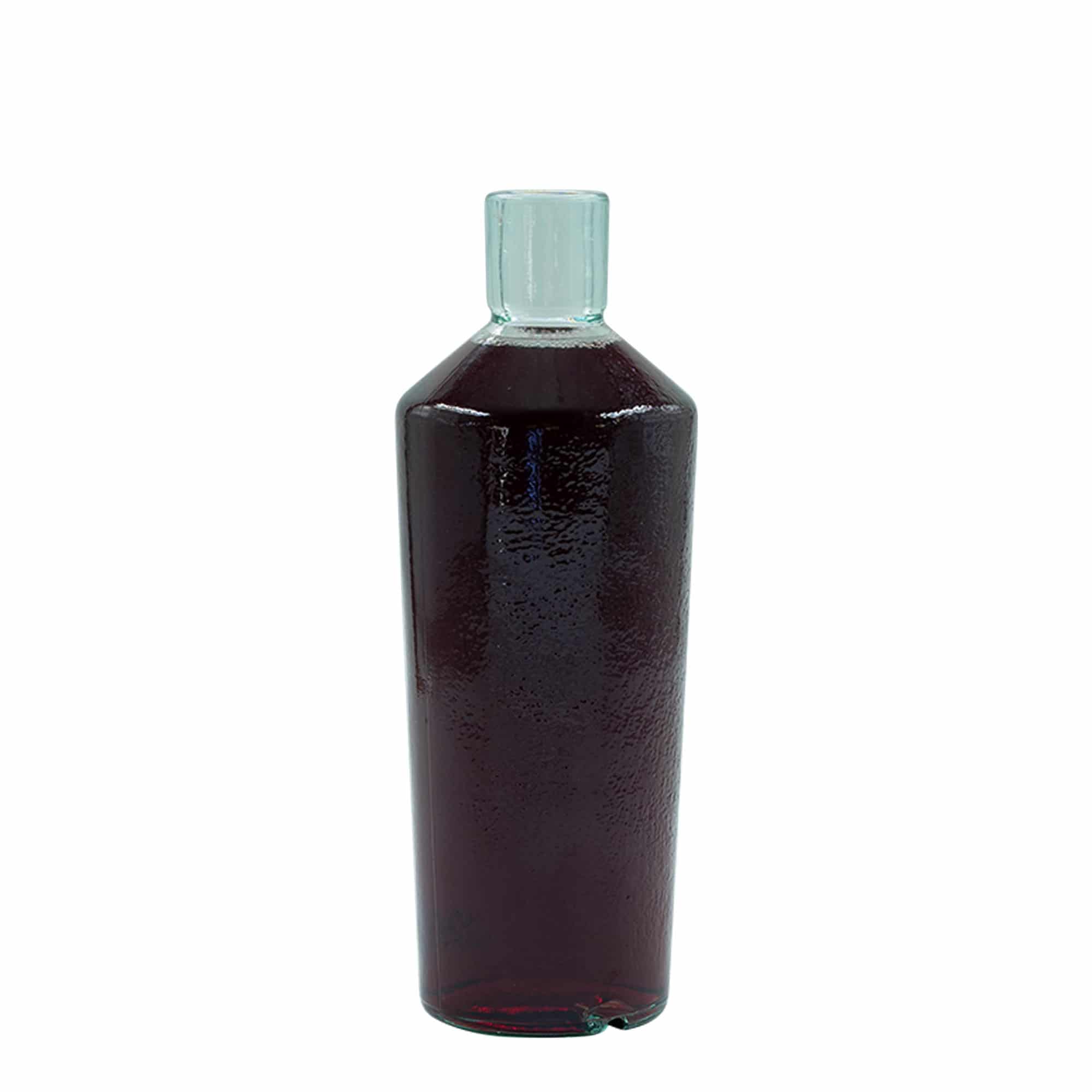 700 ml ručno rađena staklena boca 'Primal', otvor: pluta
