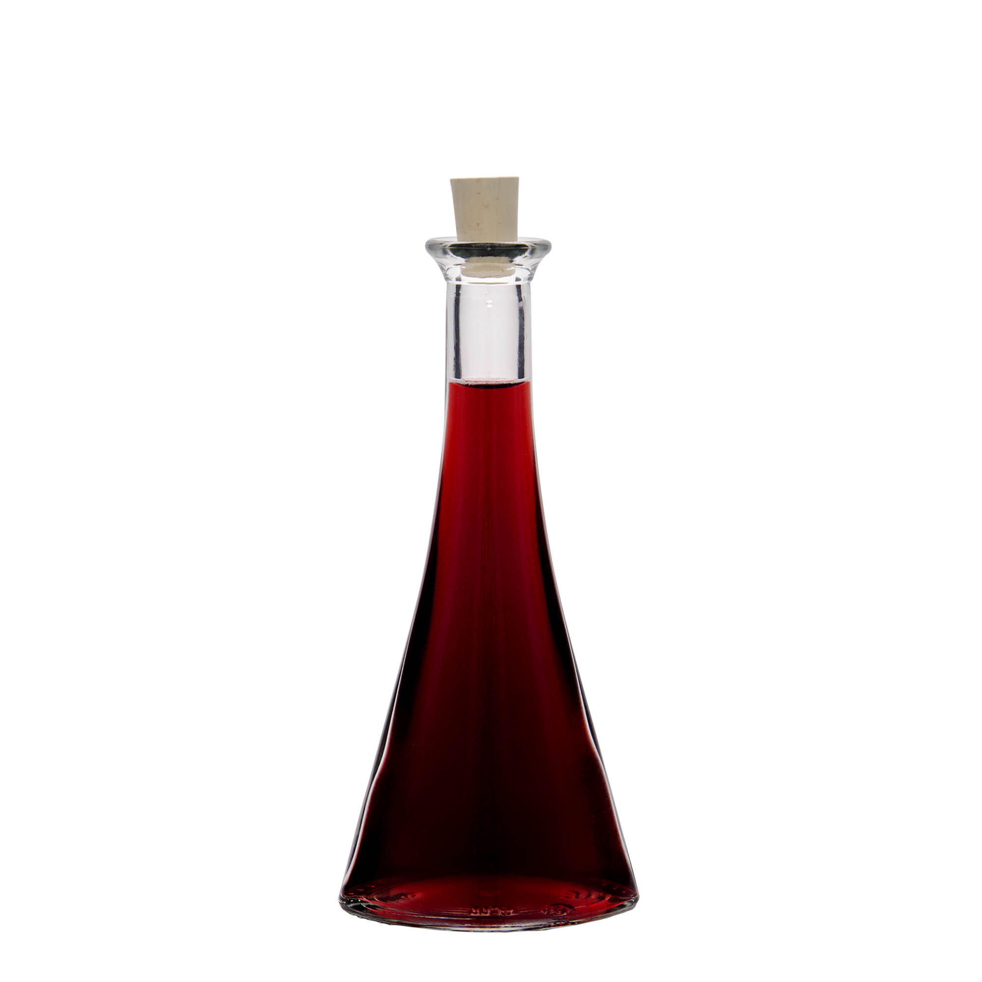 100 ml staklena flaša 'Veronica', polukružna, otvor: plutani čep 100 ml staklena flaša 'Veronica', polukružna, otvor: plutani čep