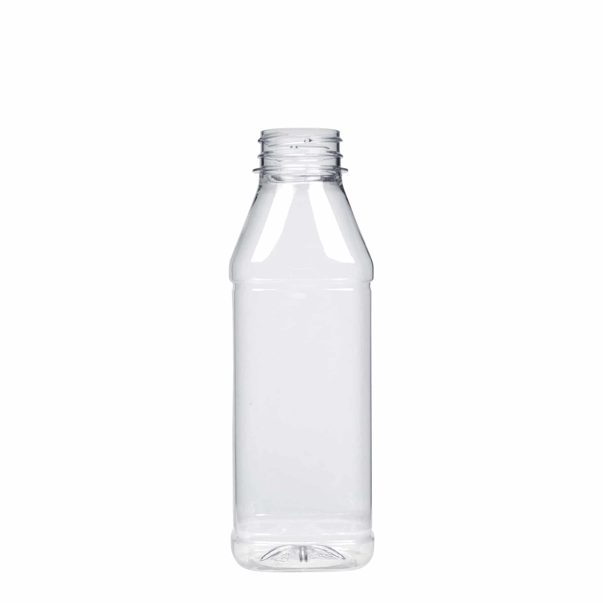 PET boca od 500 ml 'Milk and Juice Carré', kvadratna, plastika, otvor: 38 mm PET boca od 500 ml 'Milk and Juice Carré', kvadratna, plastika, otvor: 38 mm