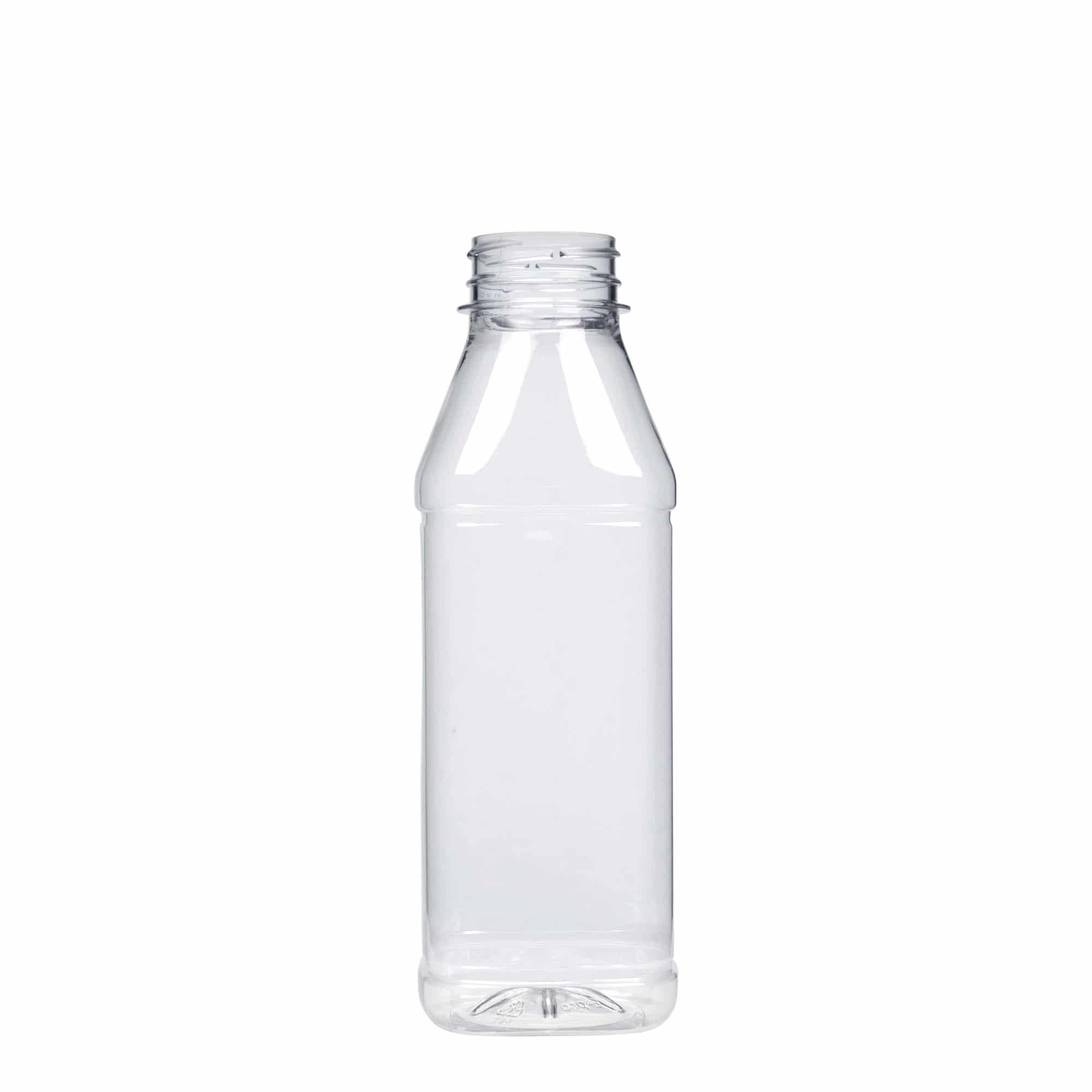 500 ml PET-flaša 'Milk and Juice Carré', kvadratna, plastika, grlo: 38 mm
