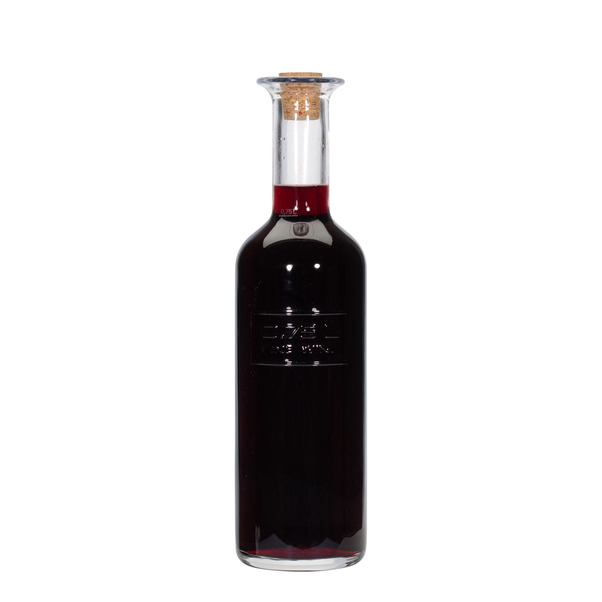 750 ml staklena boca 'Optima Fine Wine', otvor: plutani čep 750 ml staklena boca 'Optima Fine Wine', otvor: plutani čep