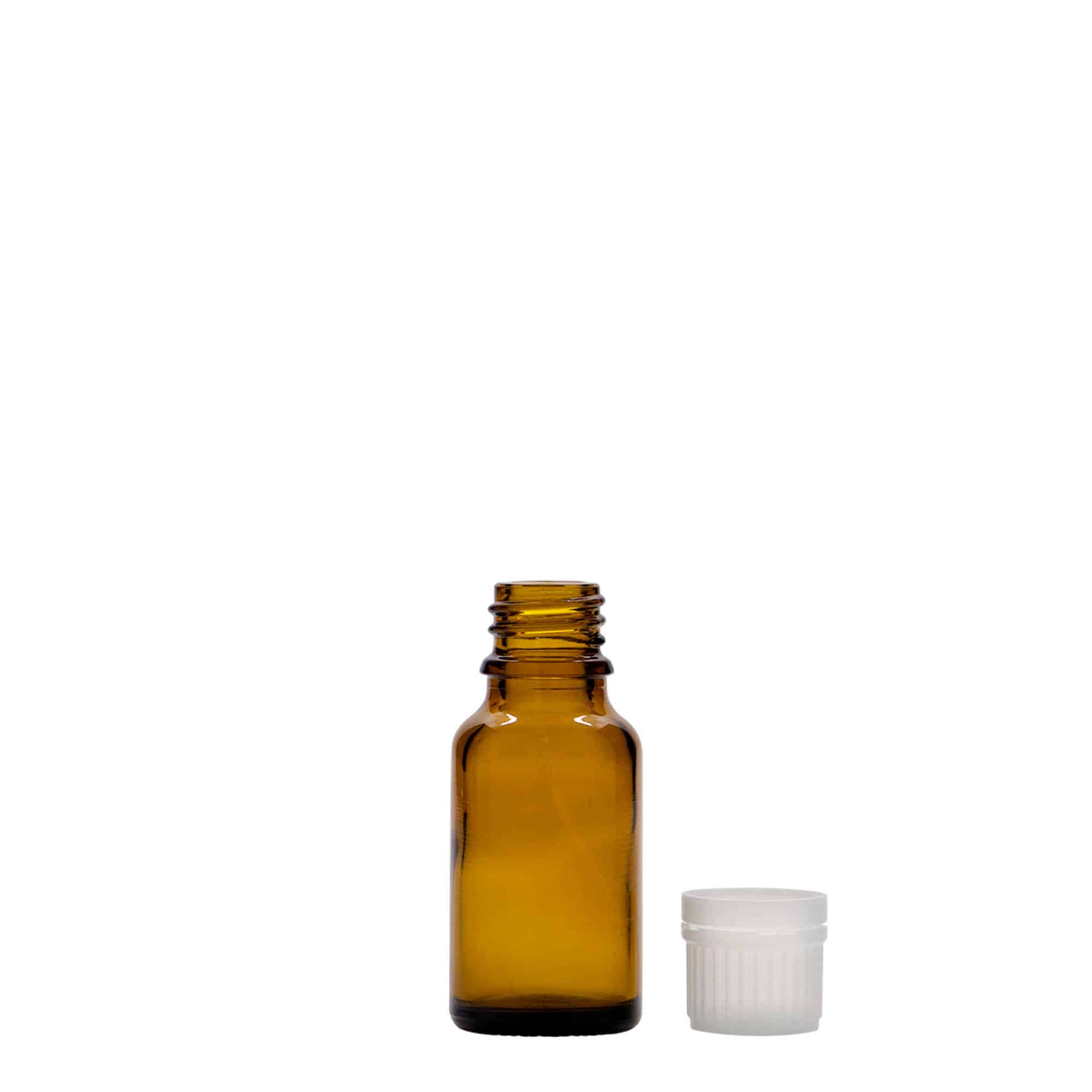 Medicinska boca od 15 ml, staklo, braon, otvor: DIN 18