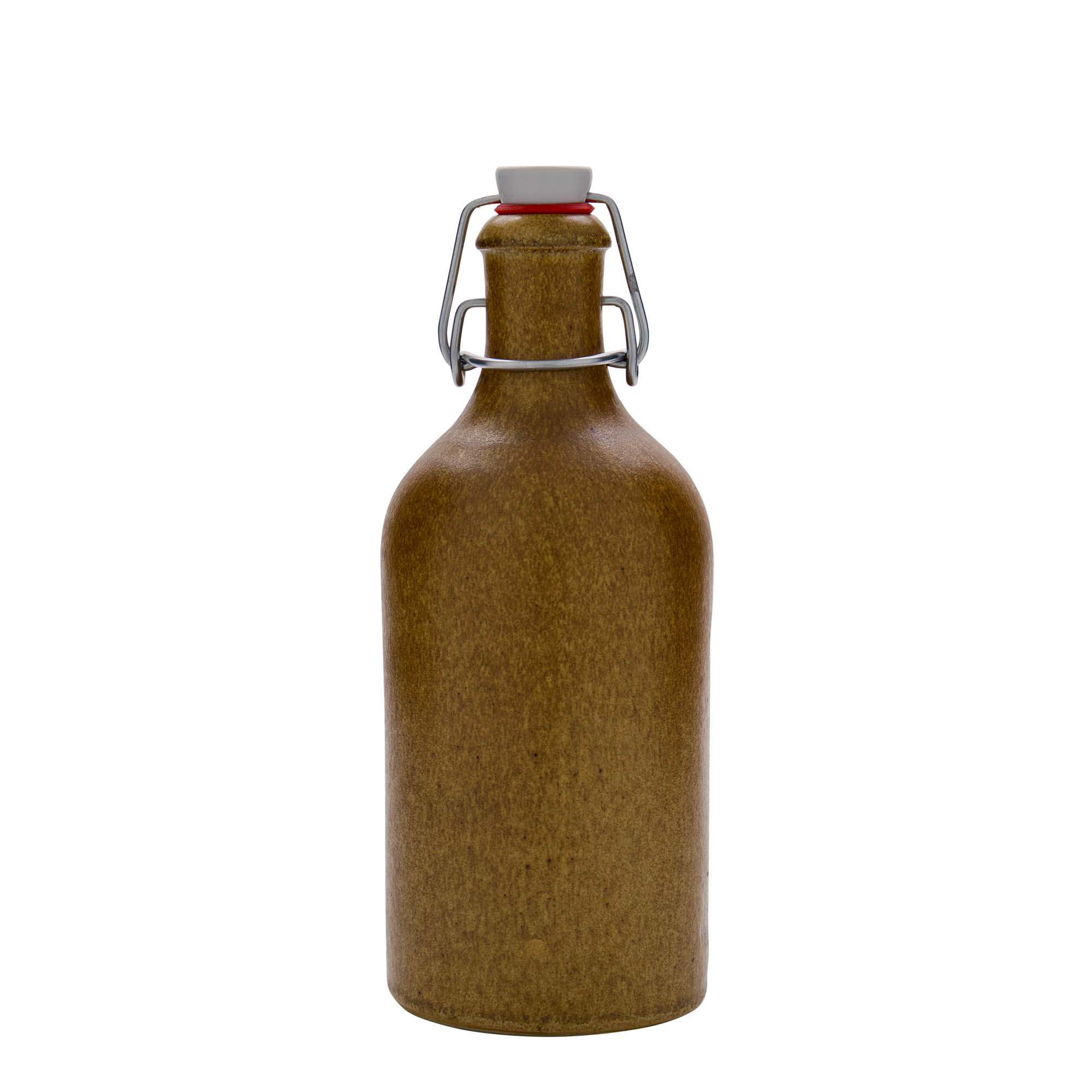 500 ml glineni vrč, kamenina, braon-kristal, otvor: zatvarač sa kopčom