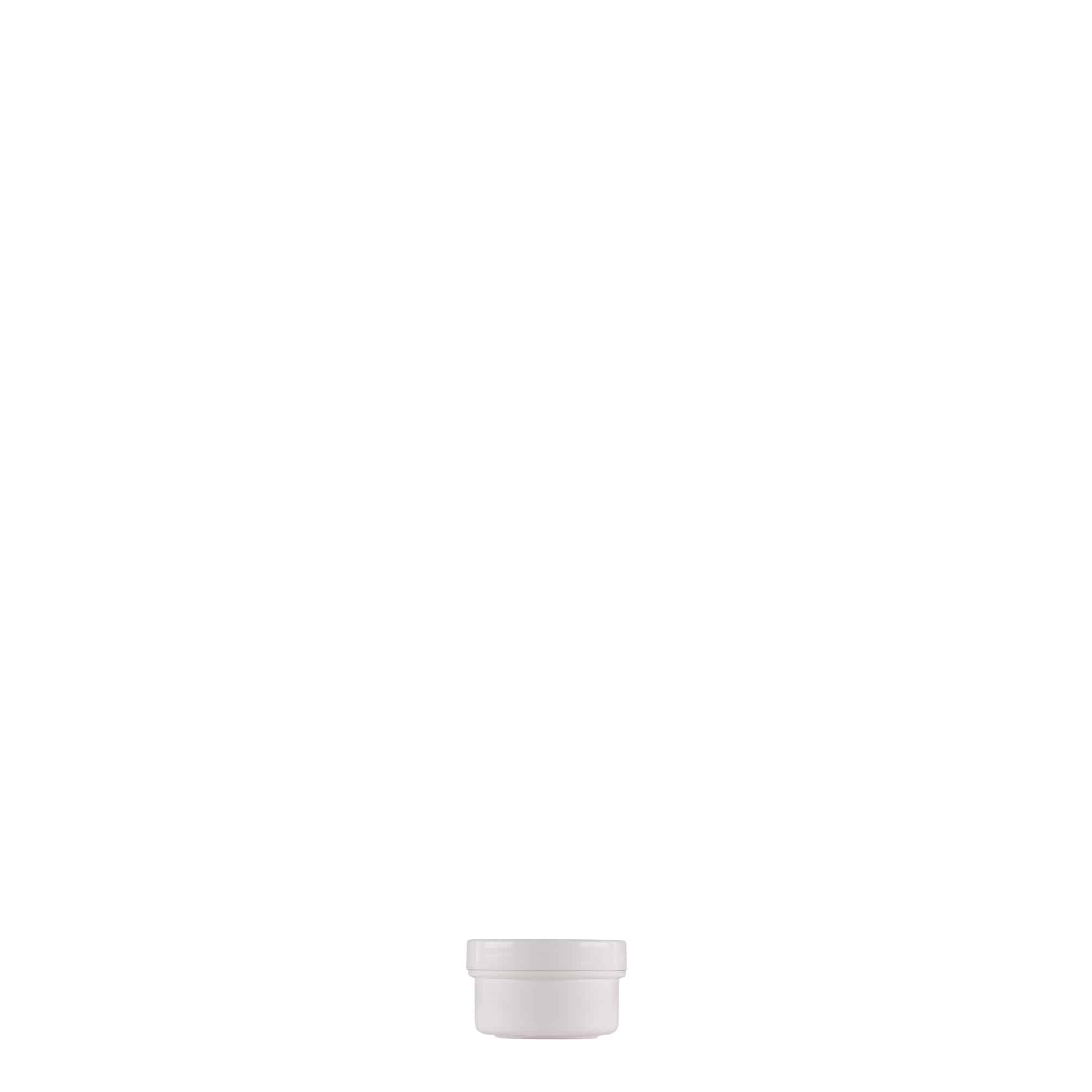 Plastična tegla od 6 ml 'White Line', PP, bela, otvor: Zatvarač sa navojem