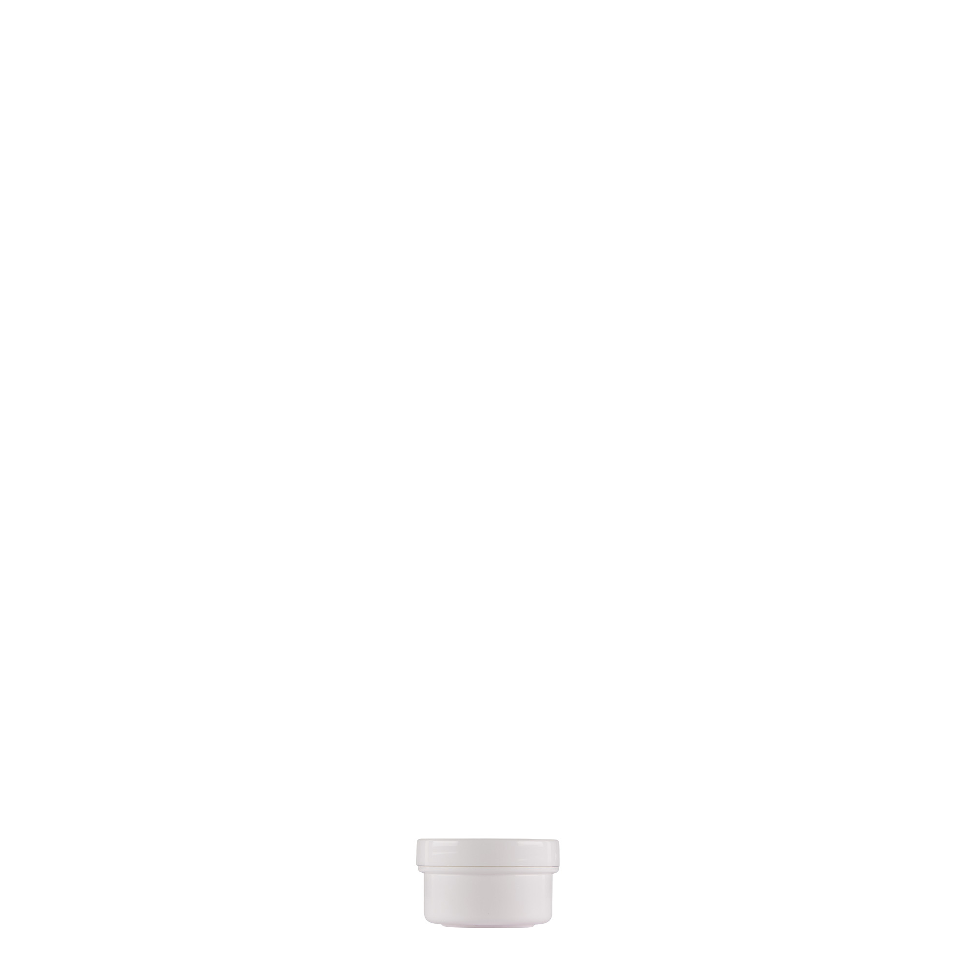6 ml plastična posuda 'White Line', PP, bela, otvor: navojni zatvarač 6 ml plastična posuda 'White Line', PP, bela, otvor: navojni zatvarač