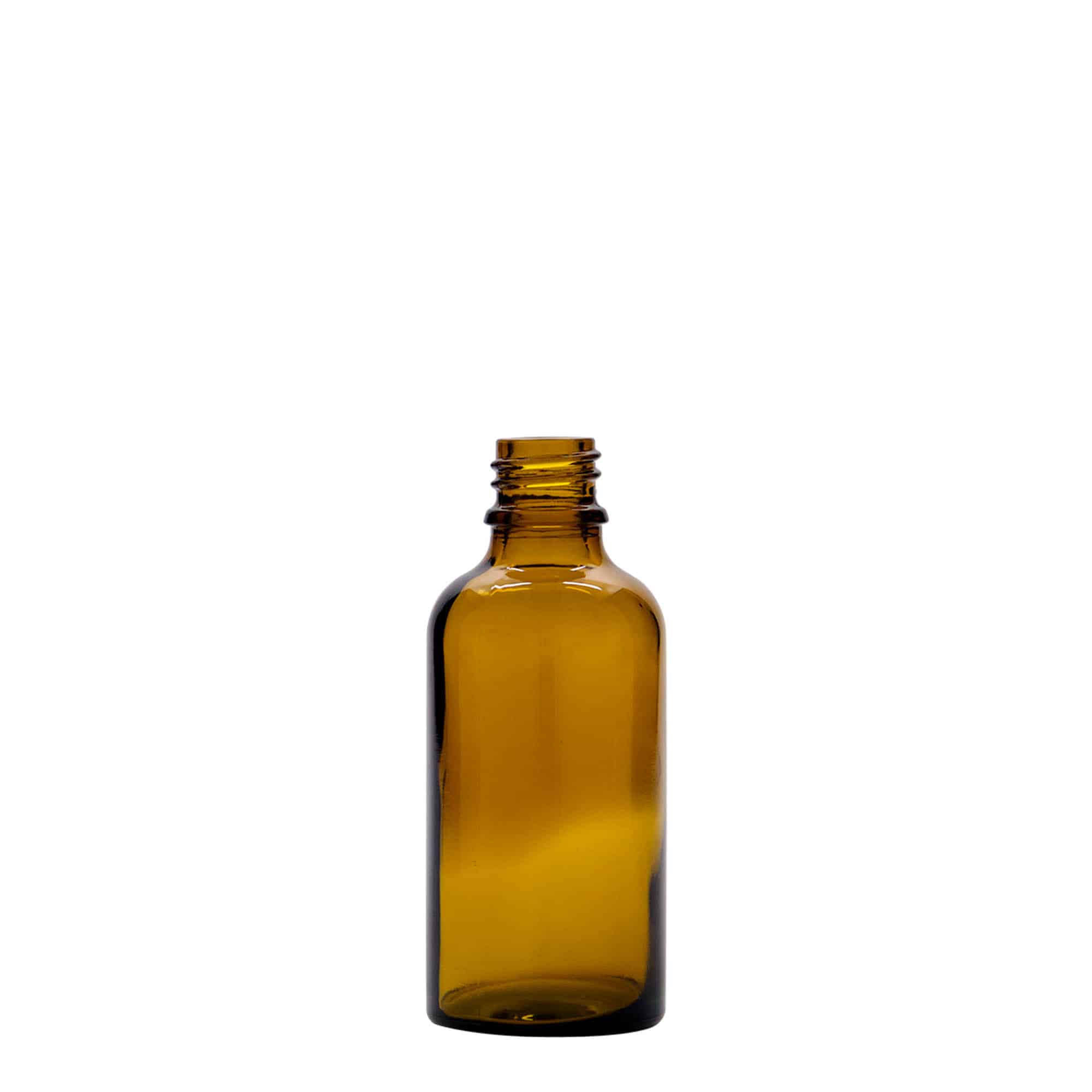 50 ml bočica sa kapaljkom, medicinska, staklena, braon-crvena, grlo: DIN 18