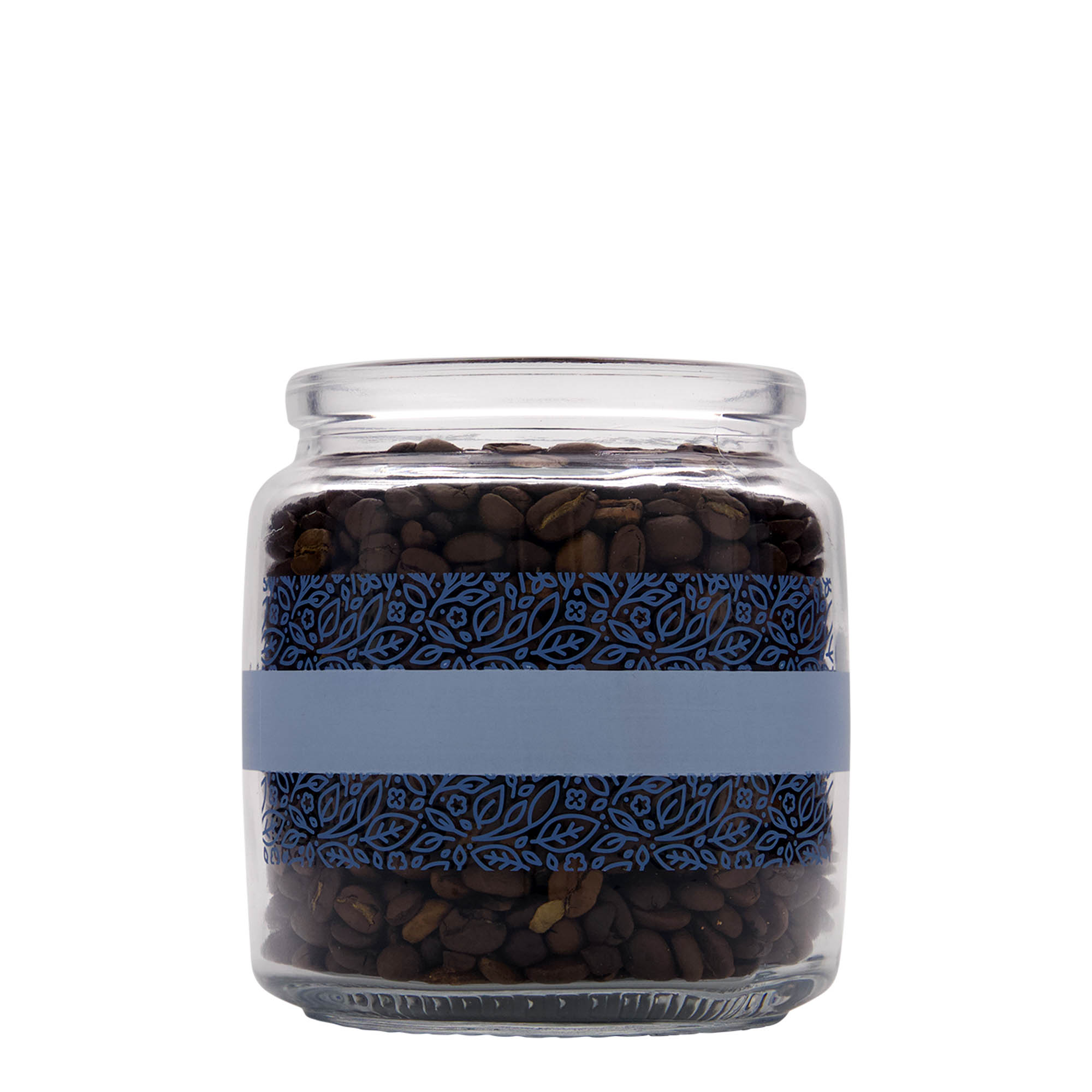 750 ml staklena boca sa čepom 'Giara', motiv: Naturalmente blu, otvor: čep