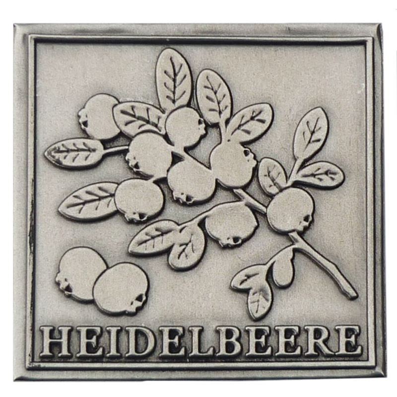 Limena etiketa 'Borovnica', kvadratna, metal, srebrna Limena etiketa 'Borovnica', kvadratna, metal, srebrna