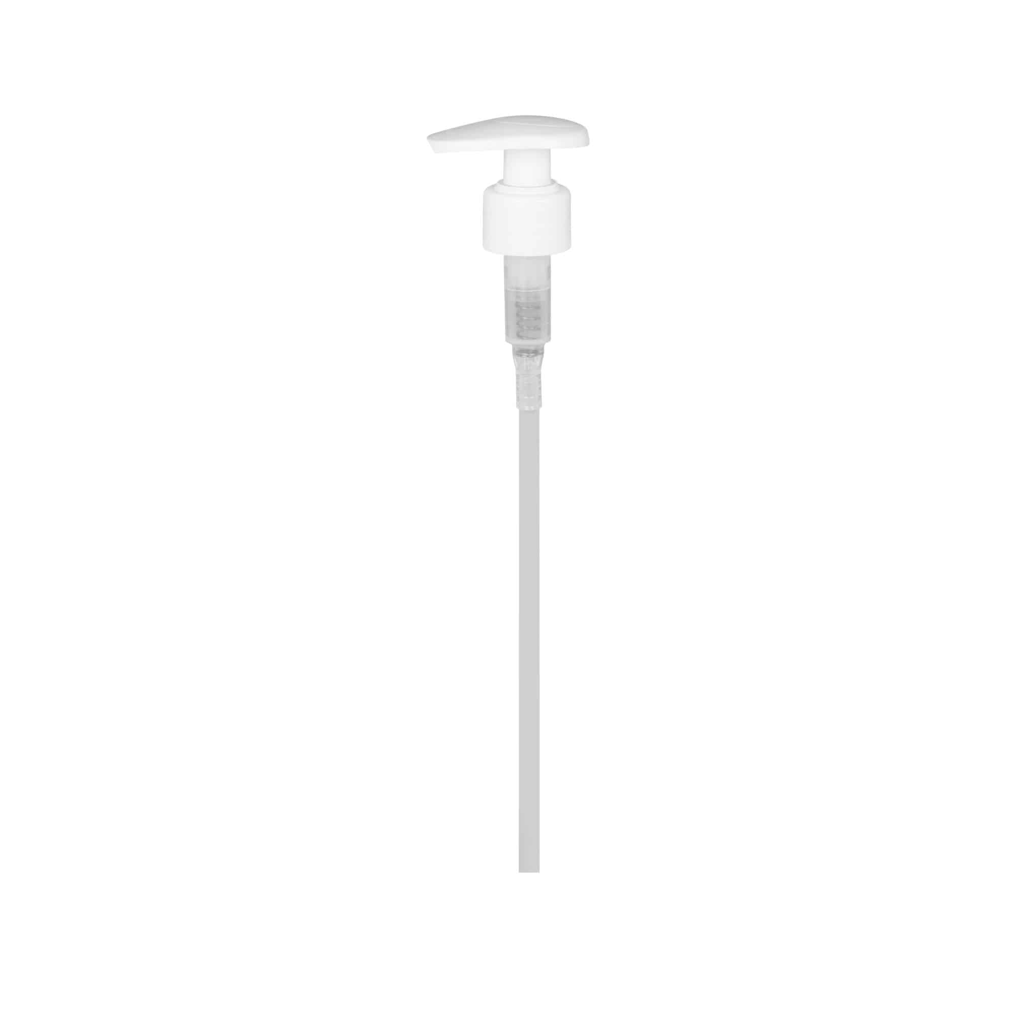Zatvarač sa navojem, dozer pumpa, PP-plastika, bela, za grlo: 24/410