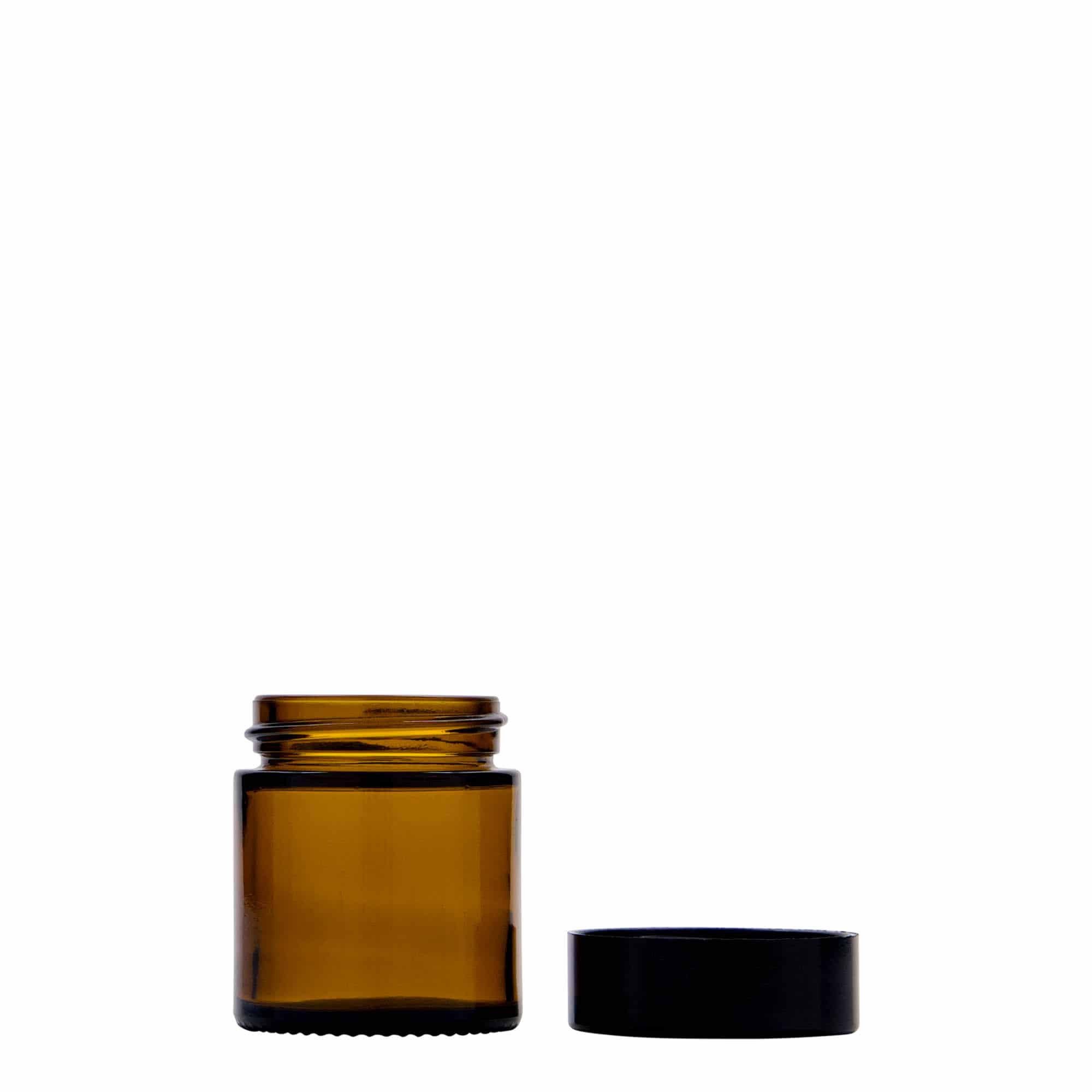 30 ml teglu 'Brown Line', staklo, braon, otvor: navojni zatvarač