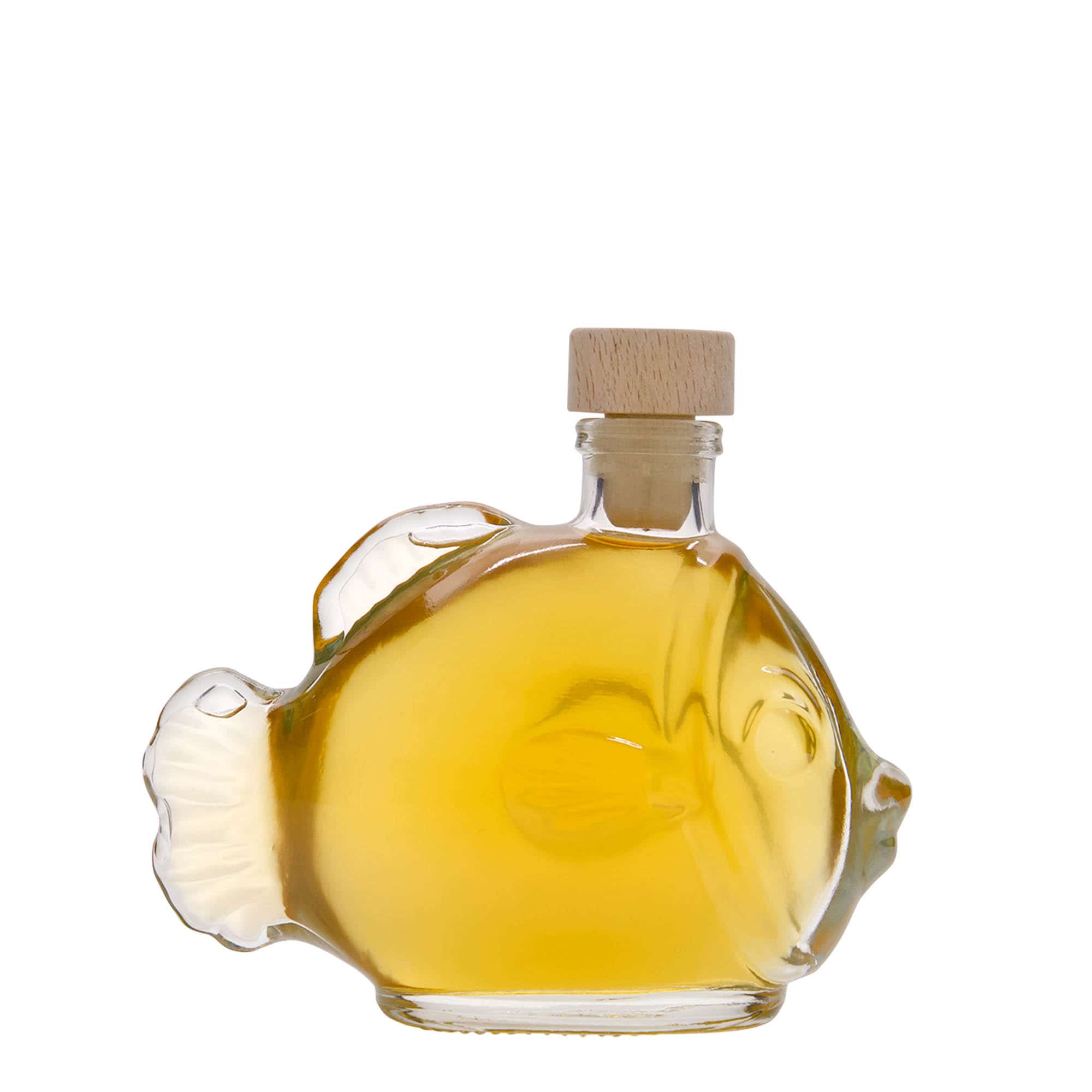 200 ml staklena flaša 'Riba', grlo: pluta