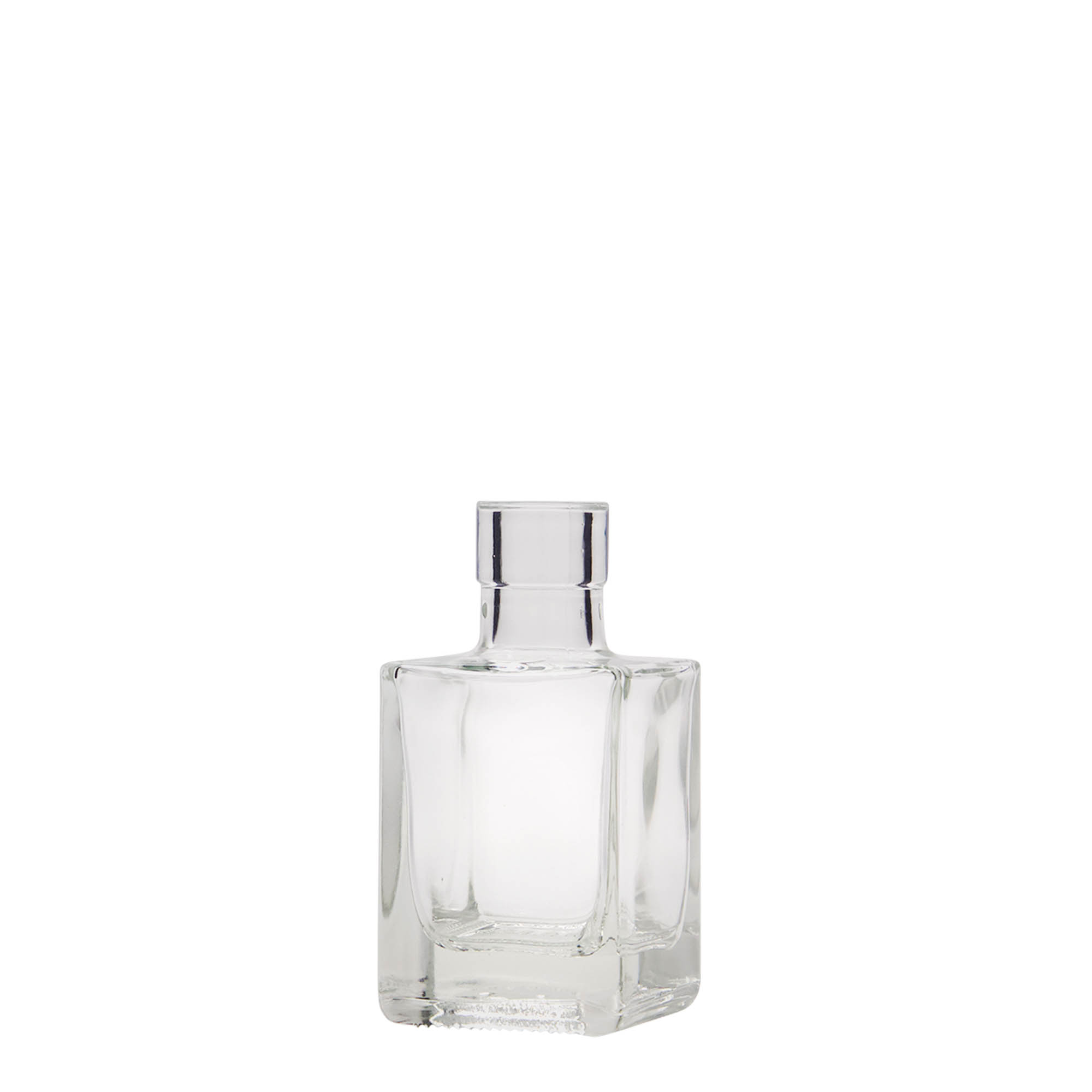 50 ml staklena flaša 'Cube', kvadratna, grlo: pluta 50 ml staklena flaša 'Cube', kvadratna, grlo: pluta