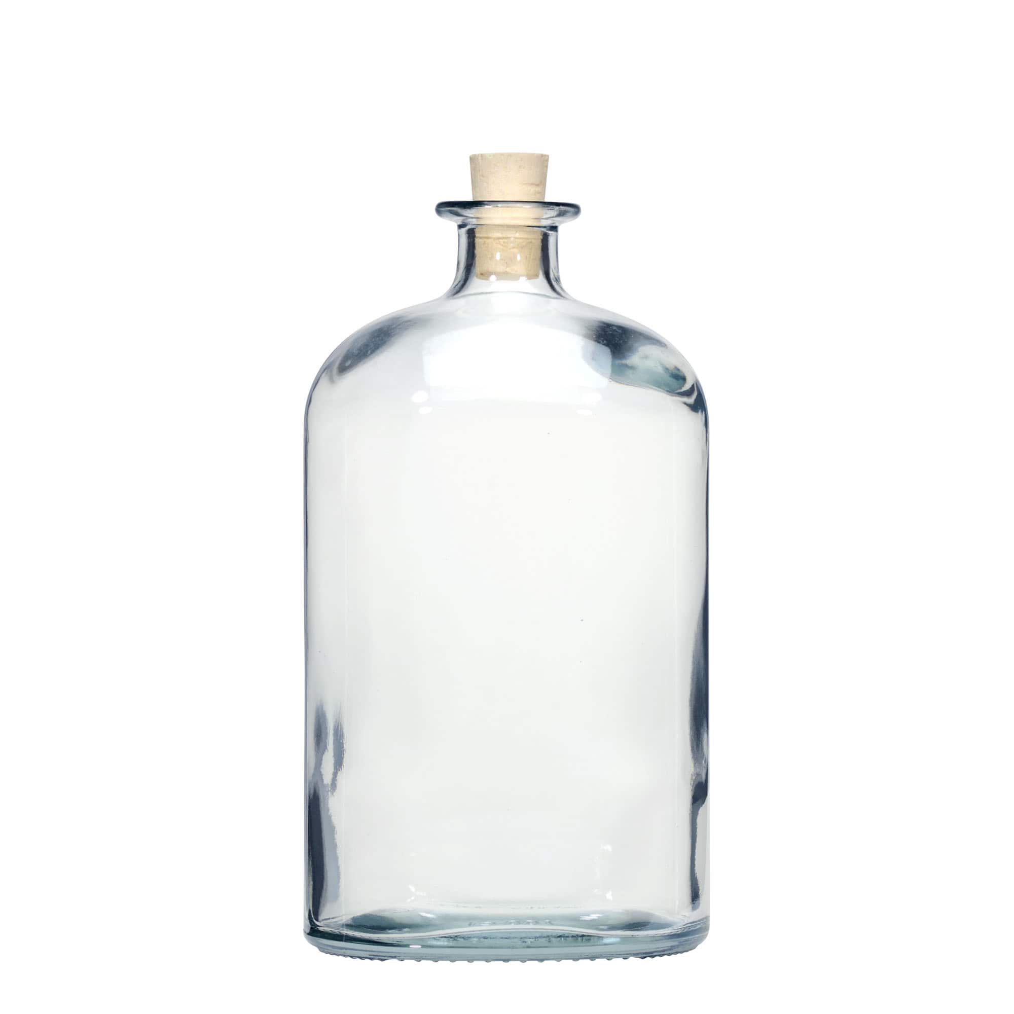 1.000 ml staklena boca 'Dundee', ovalna, otvor: plutani čep