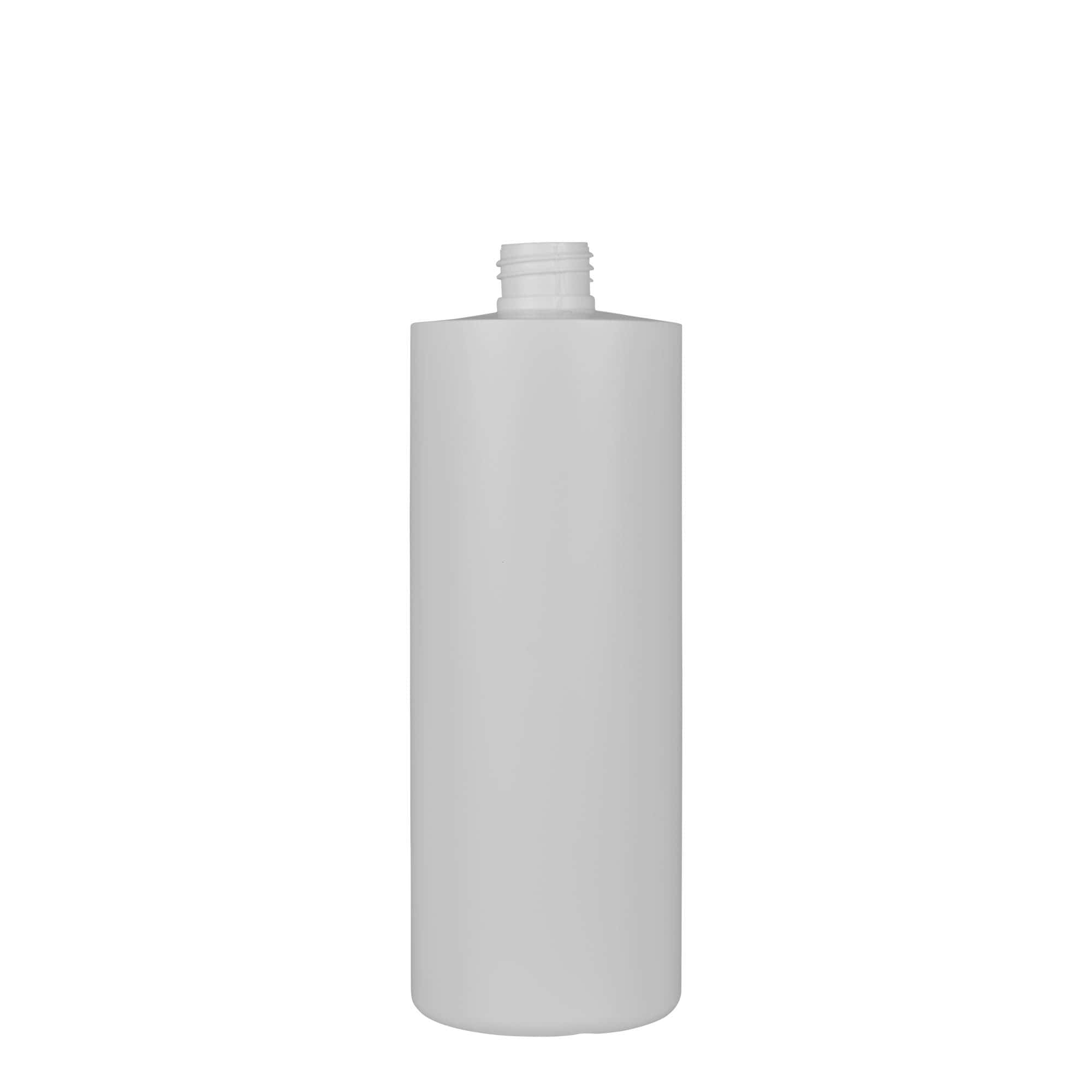 500 ml plastična boca 'Pipe', zelena HDPE, bela, grlo: 24/410