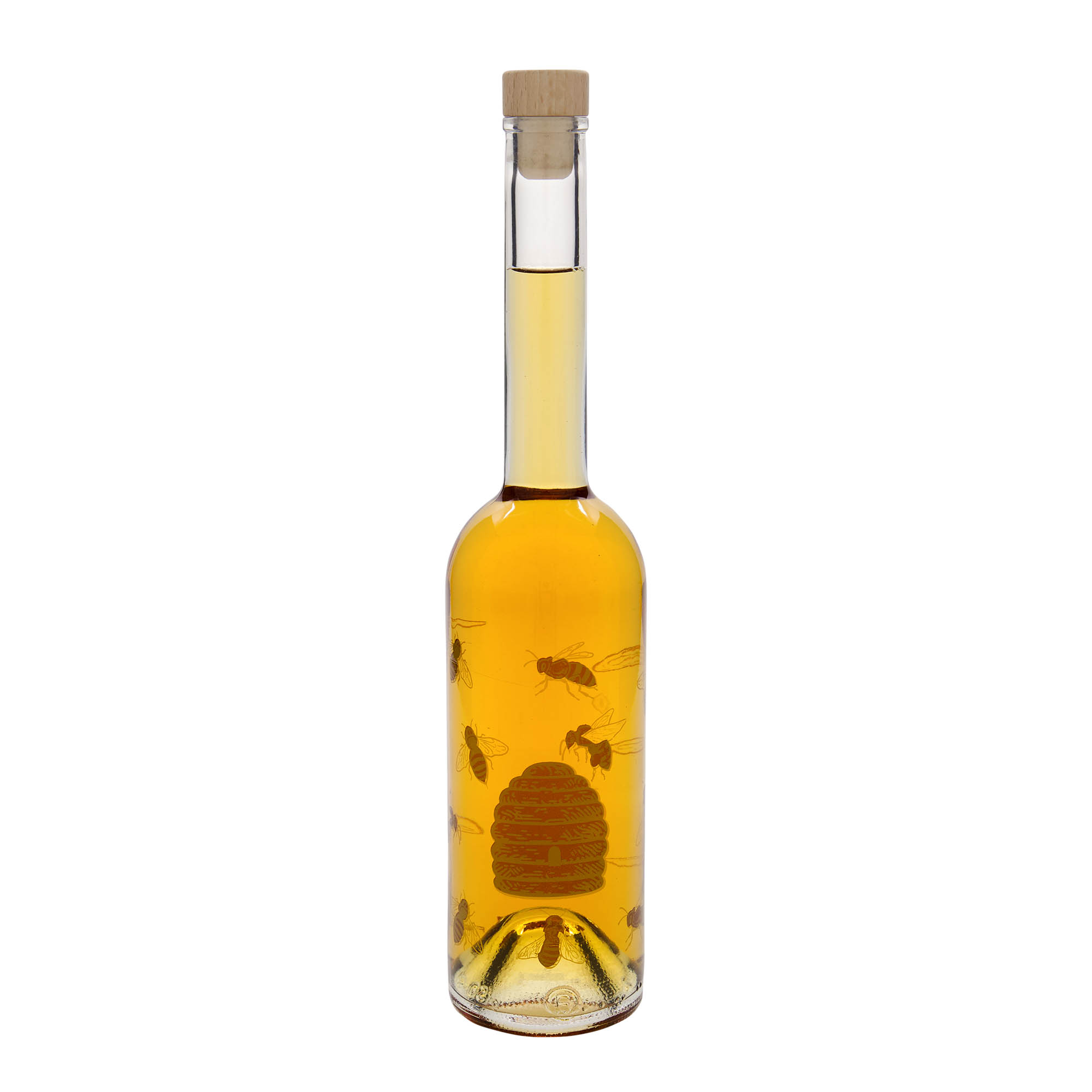 500 ml staklena flaša 'Opera', motiv: pčele, grlo: plutа