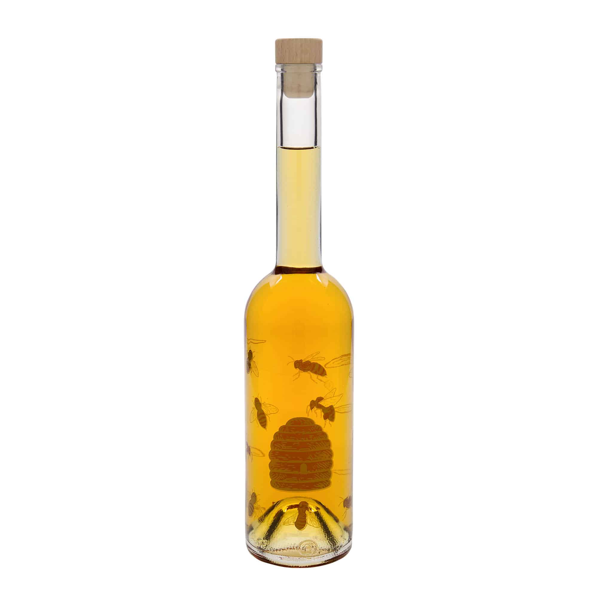500 ml staklena flaša 'Opera', motiv: pčele, grlo: plutа