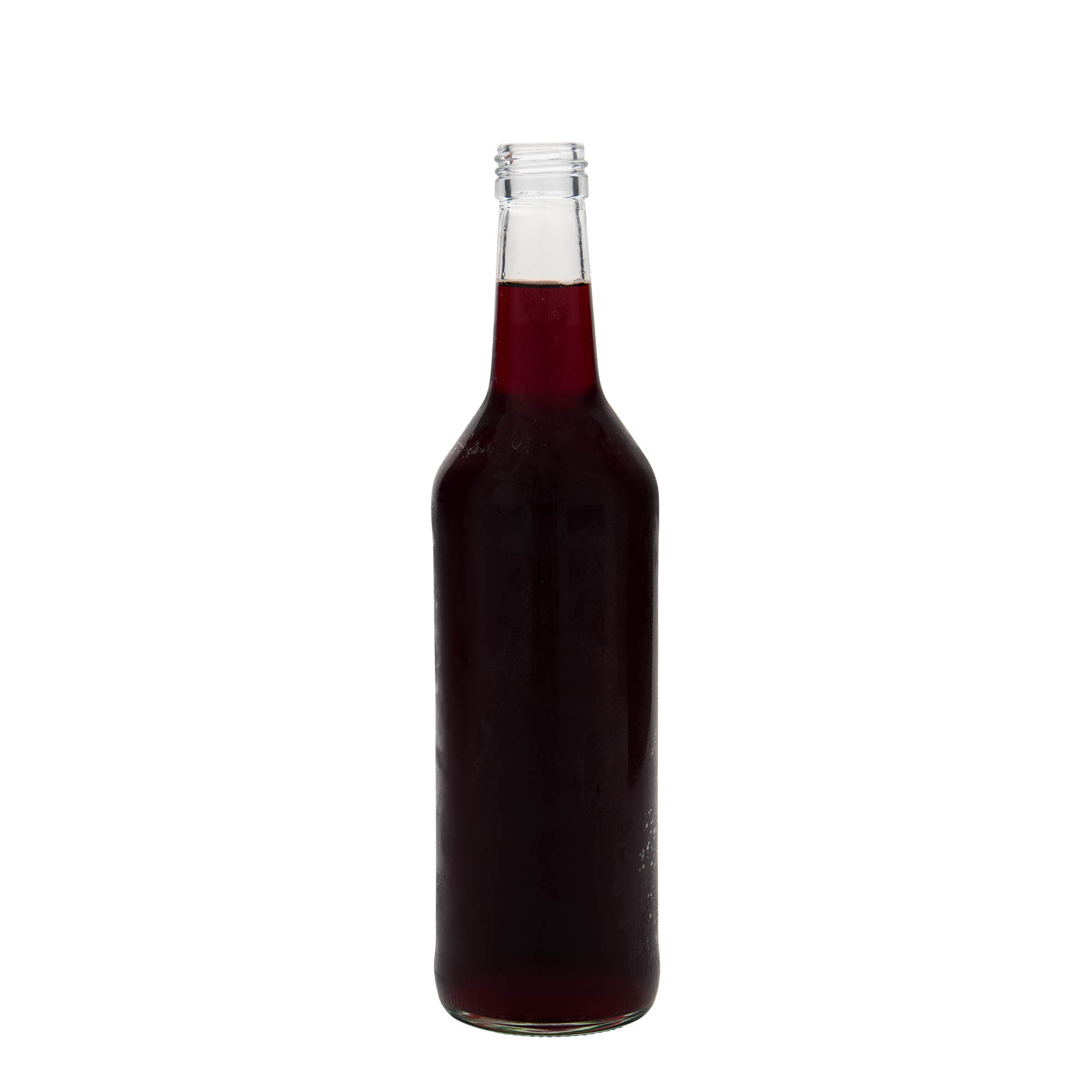 500 ml staklena flaša sa ravnim vratom, otvor: PP 28