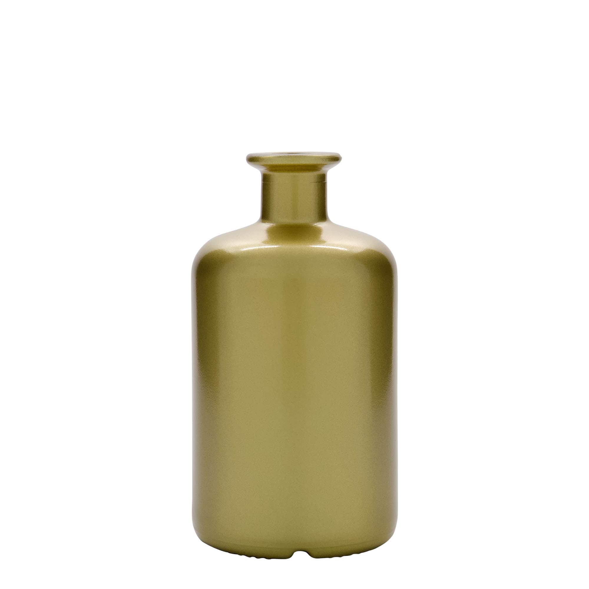 500 ml staklena boca apotekarska, zlatna, otvor: pluta