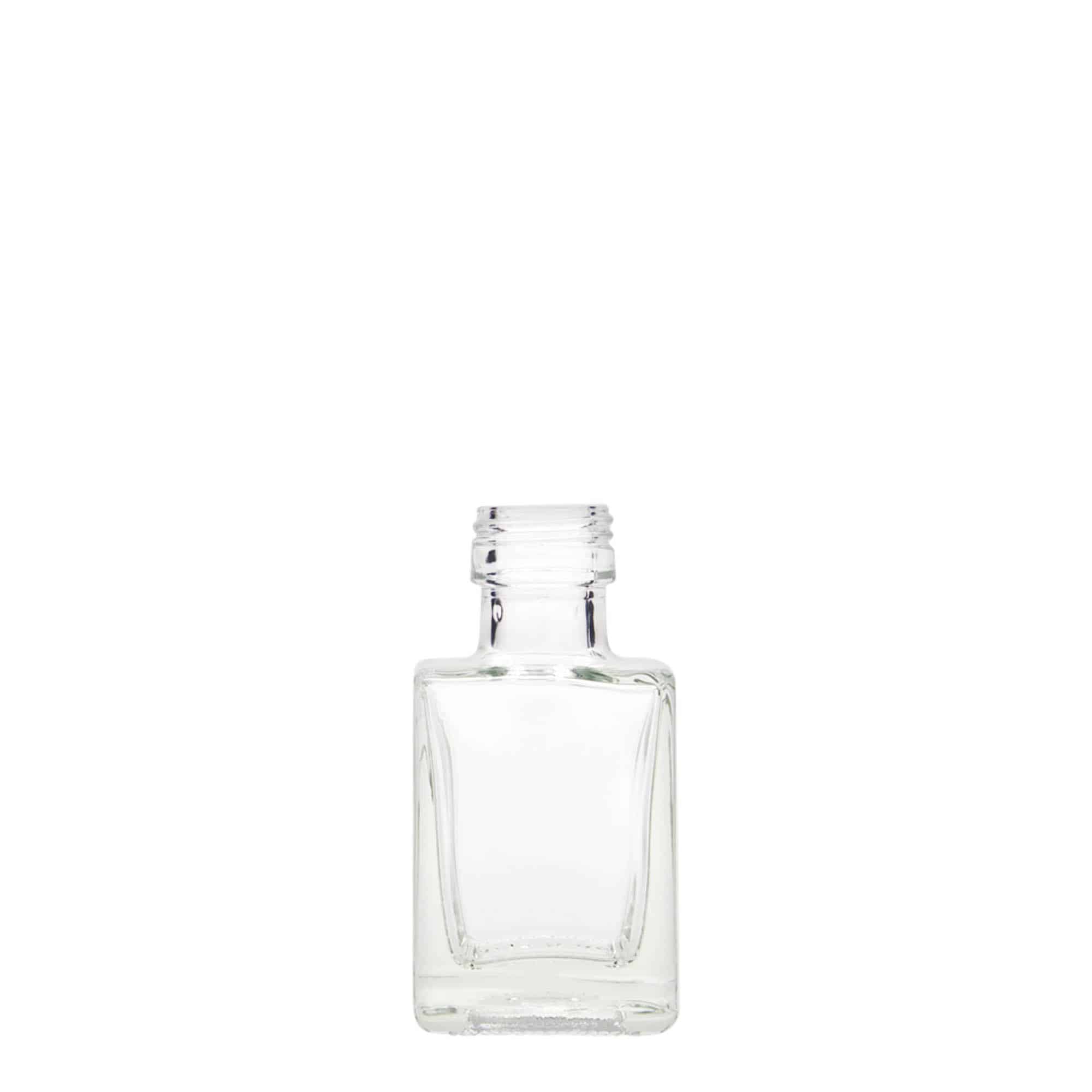 Staklena boca od 50 ml 'Cube', kvadratna, otvor: PP 24 Staklena boca od 50 ml 'Cube', kvadratna, otvor: PP 24