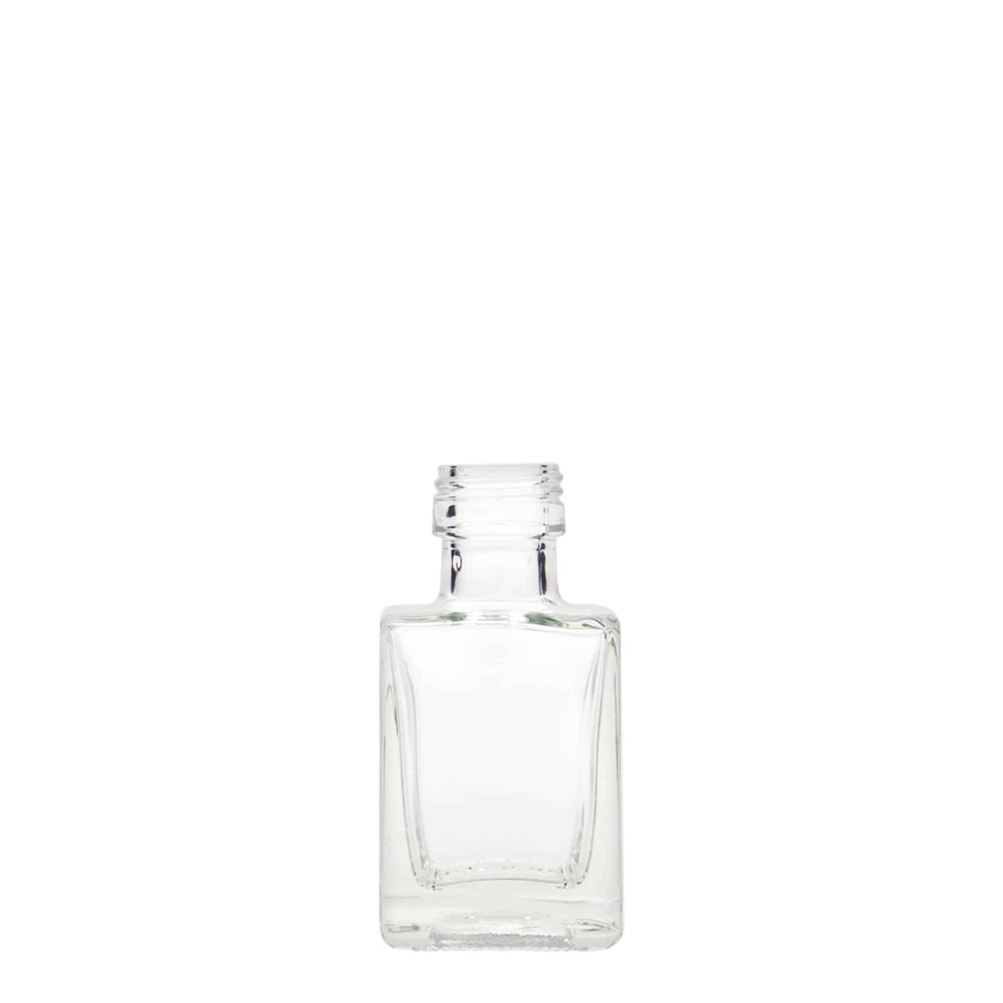 50 ml staklena flaša 'Cube', kvadratna, grlo: PP 24