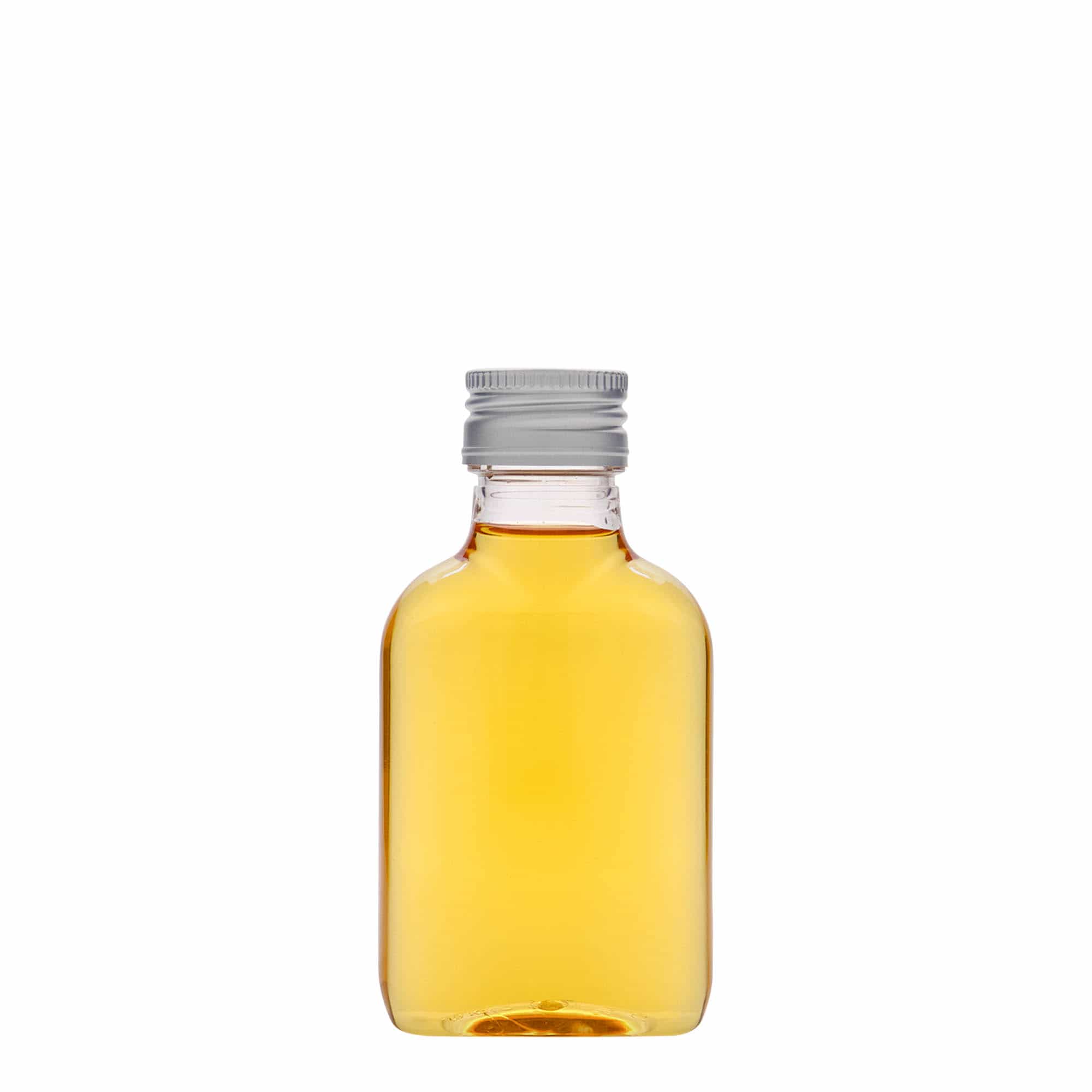 Džepna boca od 100 ml, ovalna, PET plastika, otvor: PP 28