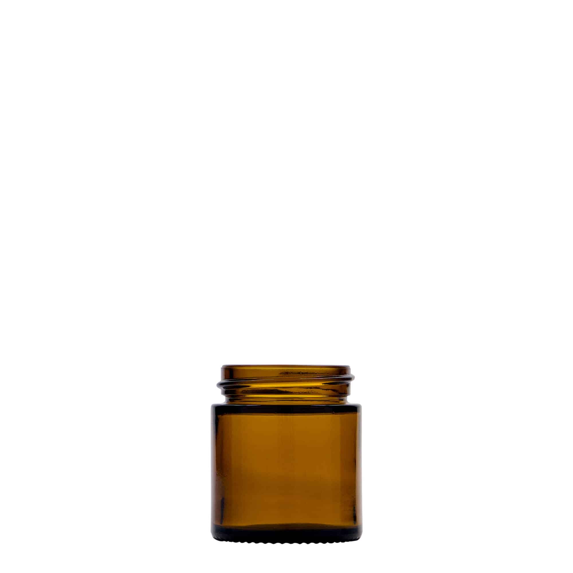 30 ml teglu 'Brown Line', staklo, braon, otvor: navojni zatvarač
