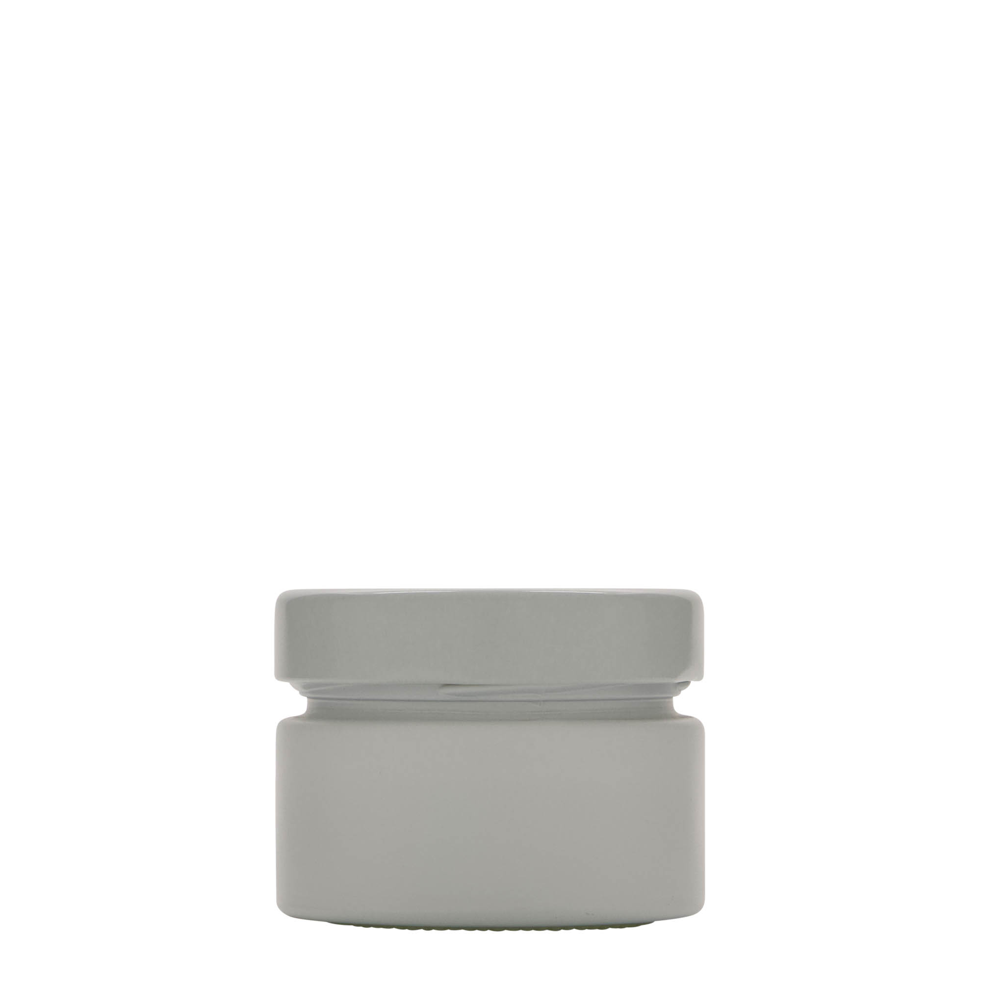 130 ml okrugla tegla 'Aurora', bela, otvor: Deep-Twist-Off (DTO 66)