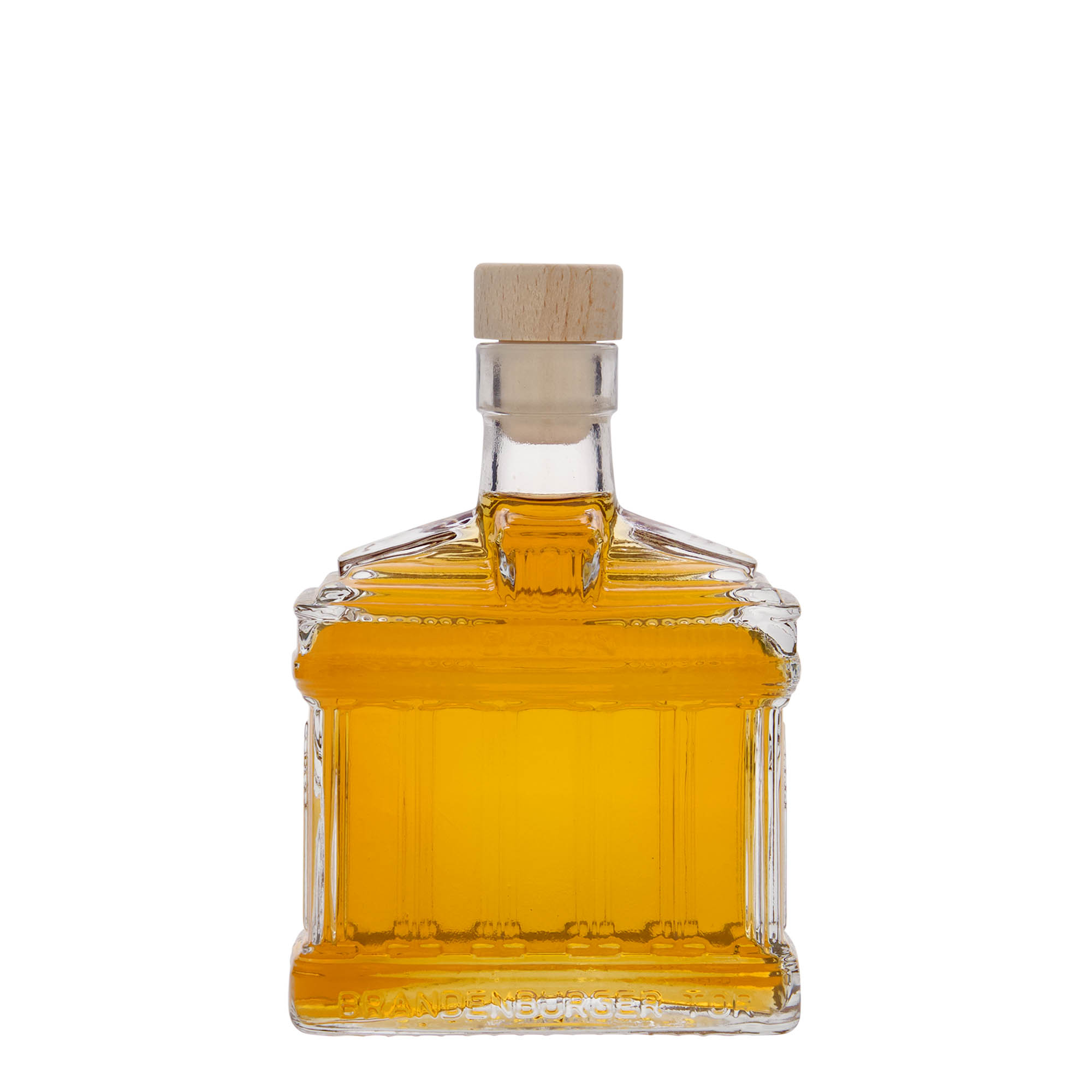 200 ml staklena flaša 'Brandenburška kapija', otvor: čep 200 ml staklena flaša 'Brandenburška kapija', otvor: čep