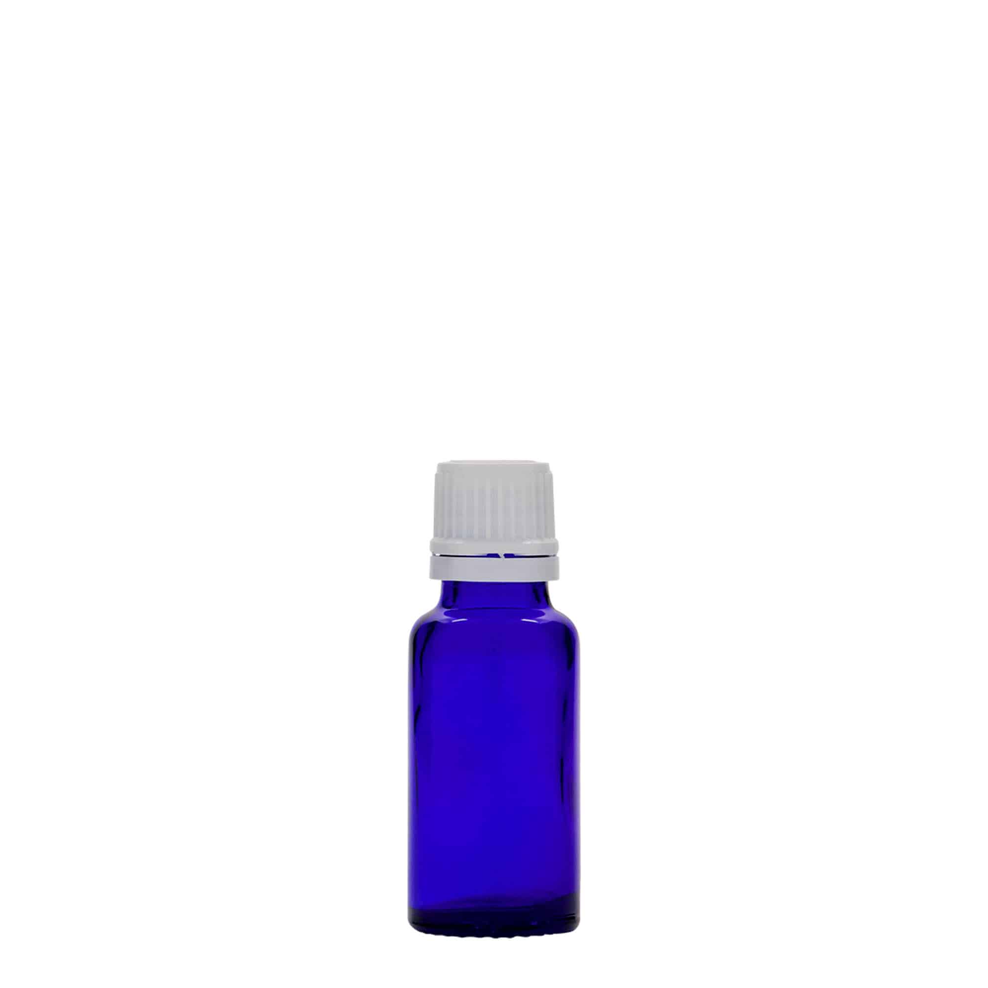 Medicinska boca od 20 ml, staklo, kraljevsko plava, otvor: DIN 18