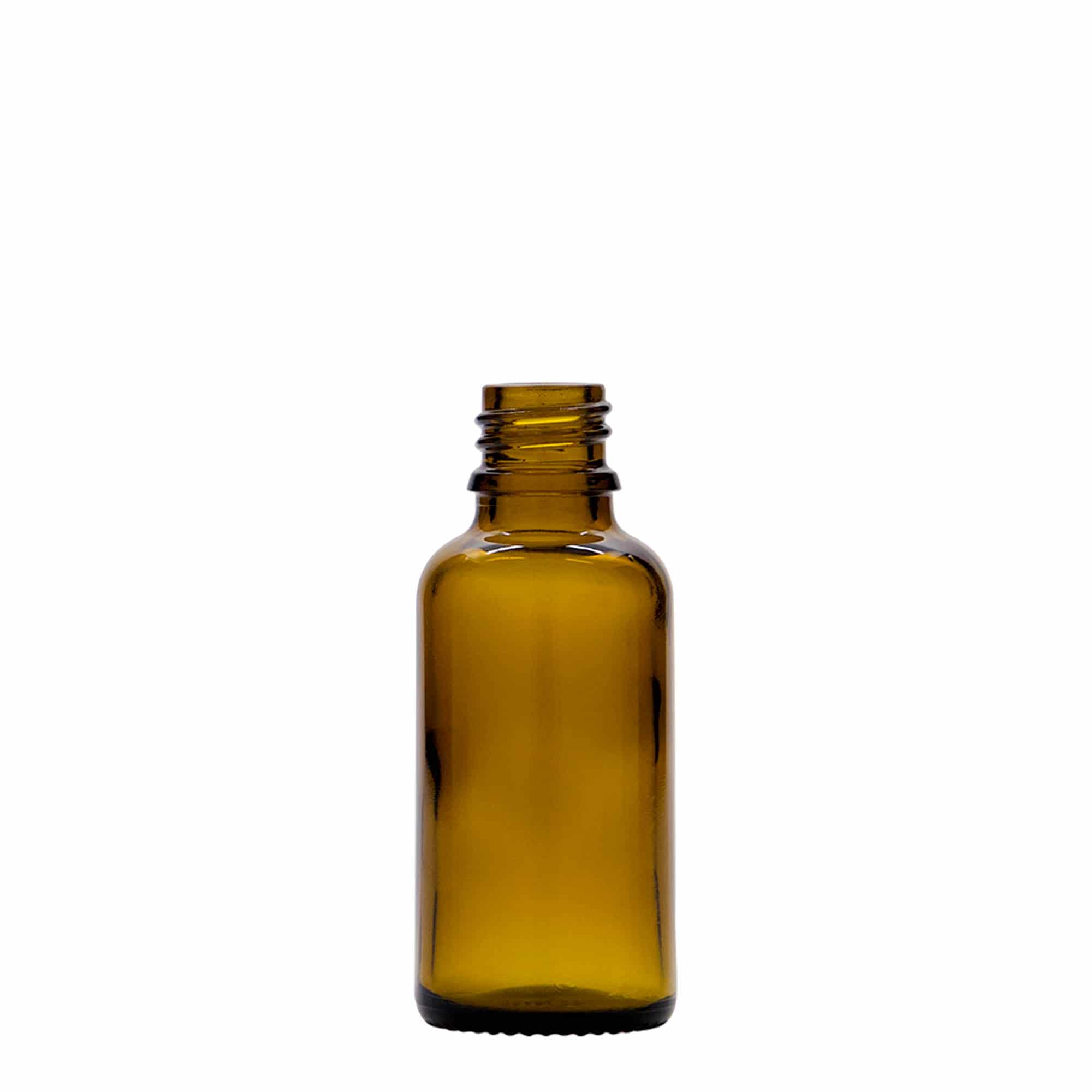 30 ml bočica sa pipetom, medicinska, staklena, braon, grlo: DIN 18