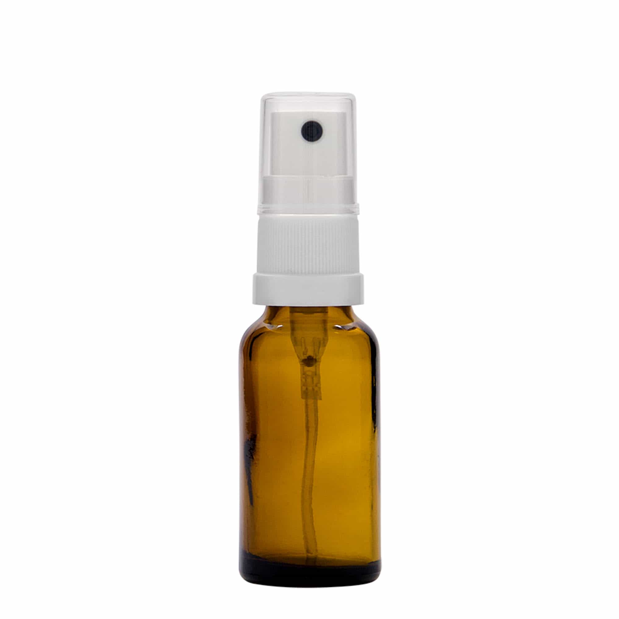 20 ml bočica za prskanje, medicinska, staklena, braon, grlo: DIN 18
