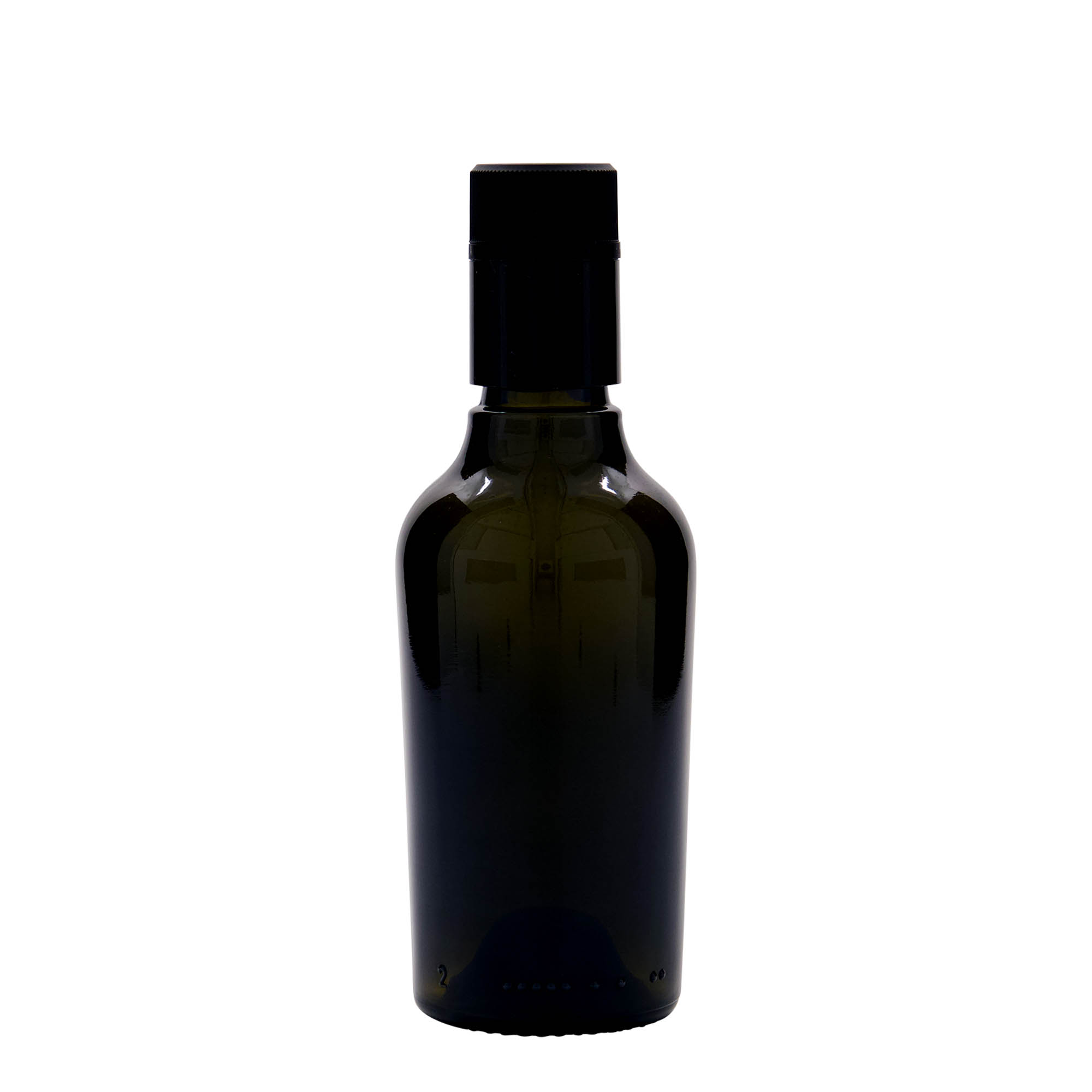 250 ml flaša za sirće/ulje 'Oleum', staklo, antikno zeleno, otvor: DOP