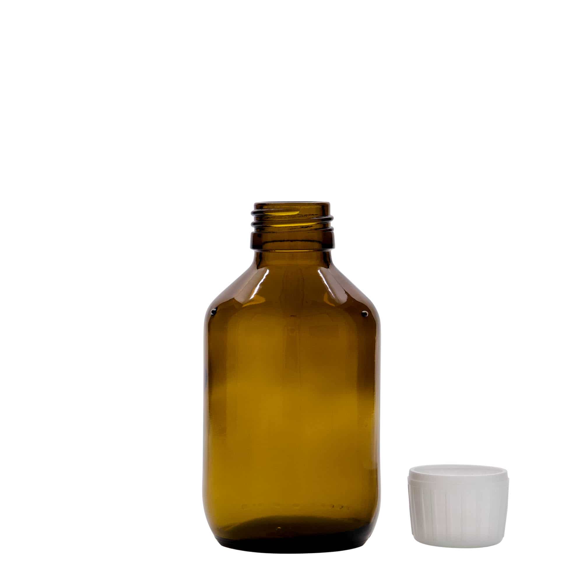 Medicinska boca od 150 ml, braon, staklo, otvor: PP 28