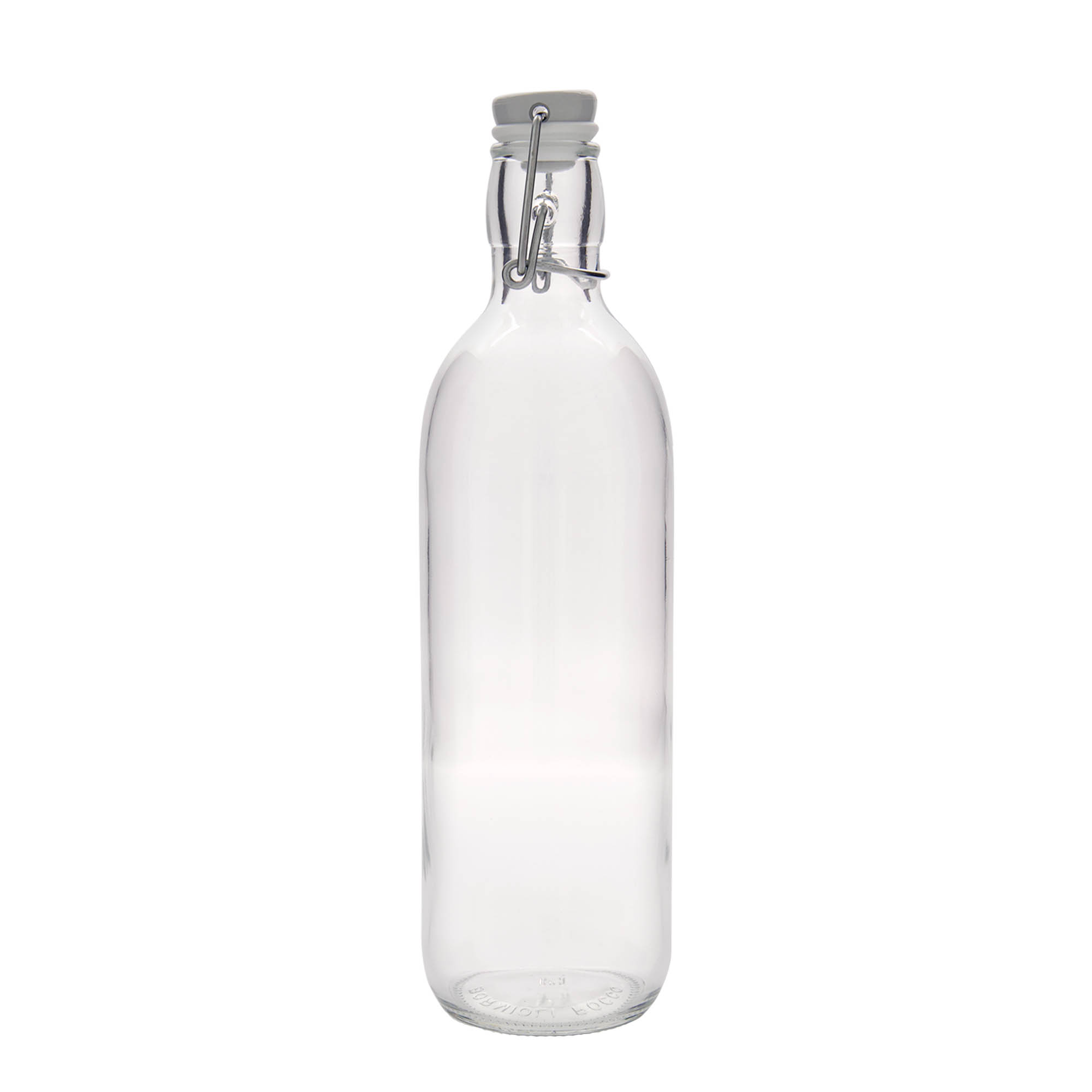 1.000 ml staklena boca 'Emilia', otvor: zatvarač sa kopčom 1.000 ml staklena boca 'Emilia', otvor: zatvarač sa kopčom