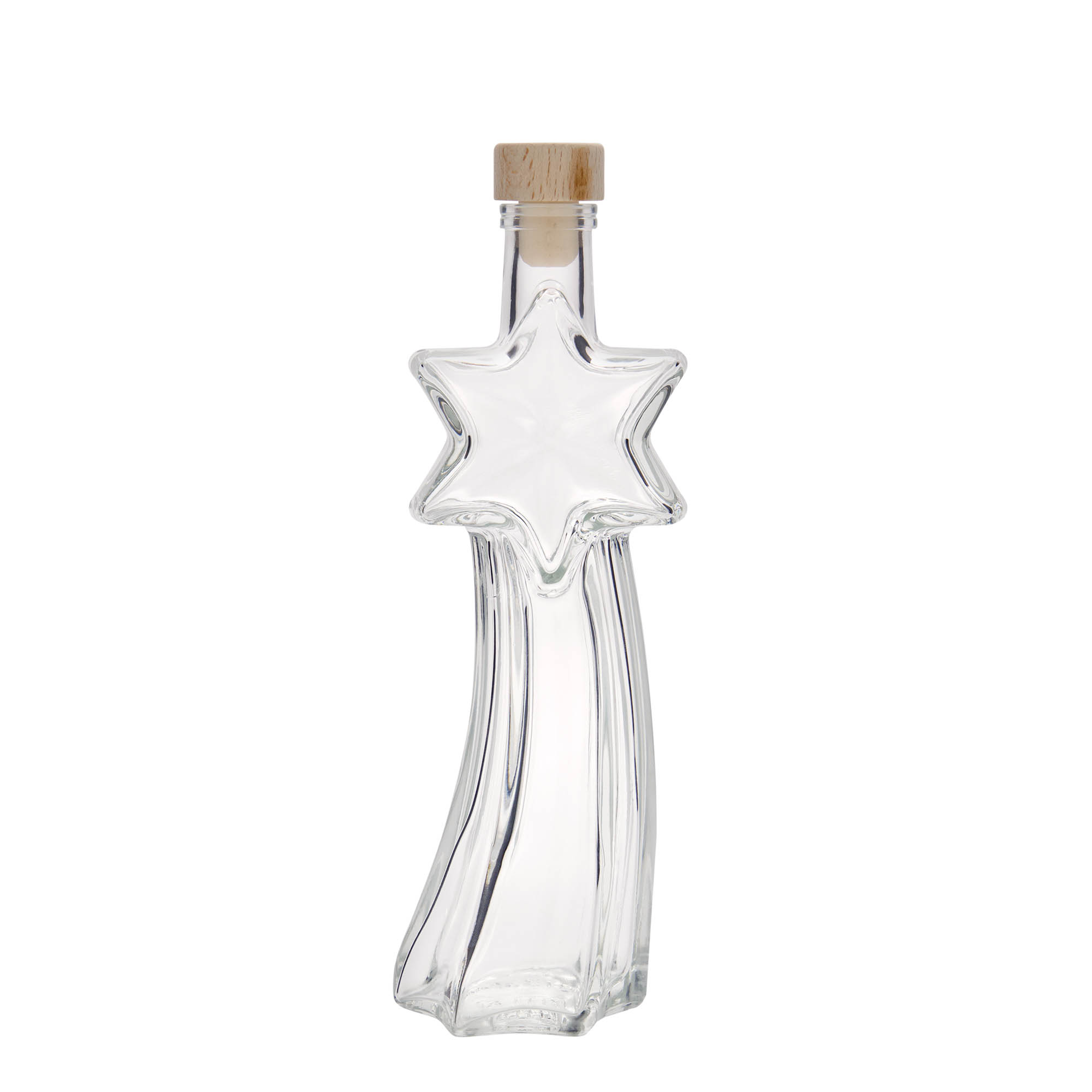 200 ml staklena flaša 'Sternschnuppe', otvor: plutani čep 200 ml staklena flaša 'Sternschnuppe', otvor: plutani čep