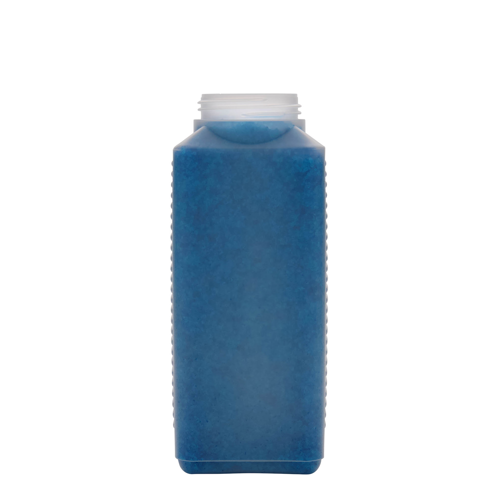 1.000 ml flaša širokog grla, pravougaona, HDPE-plastika, prirodna, otvor: DIN 60 EPE