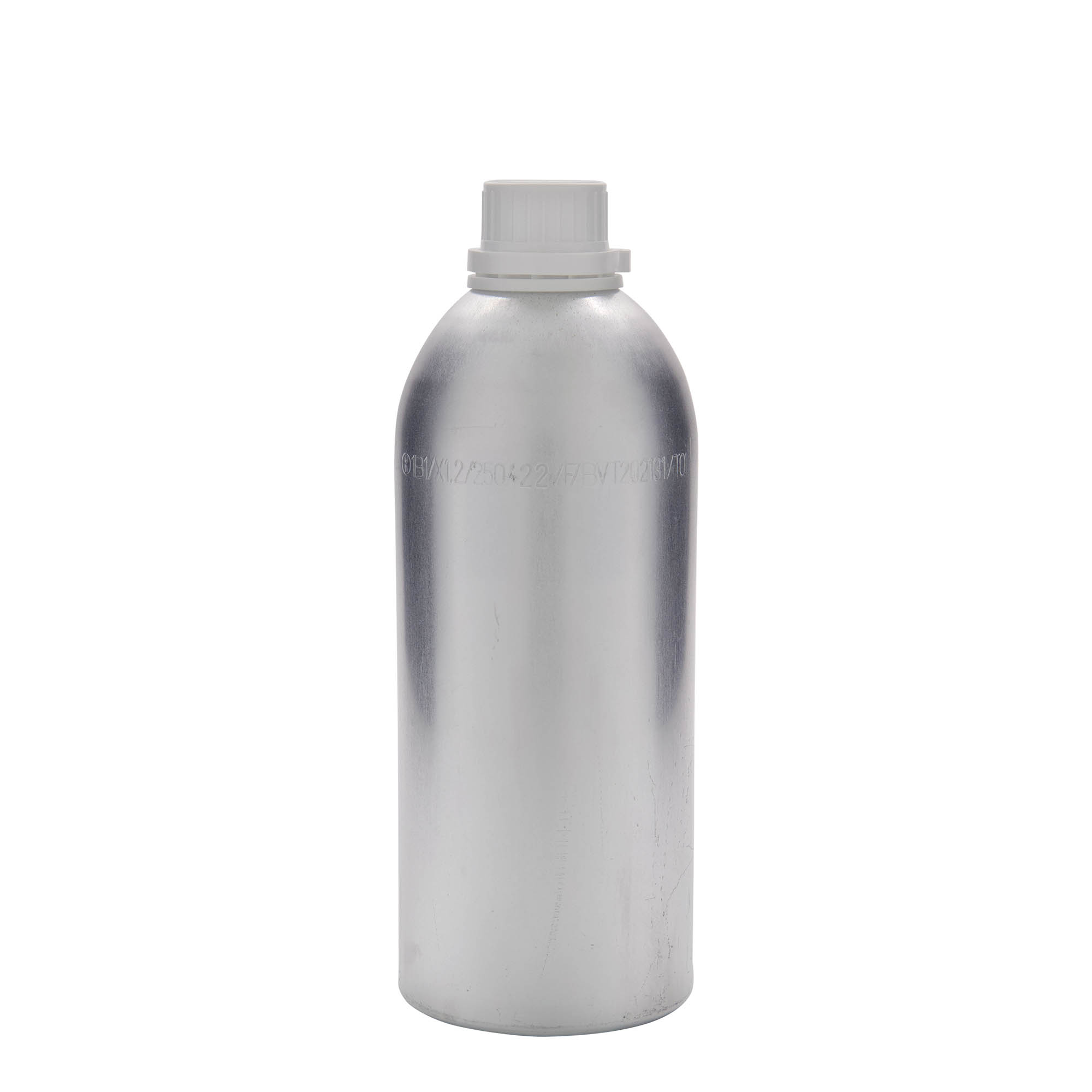 1100 ml aluminijumska boca, metal, srebrna, otvor: DIN 32