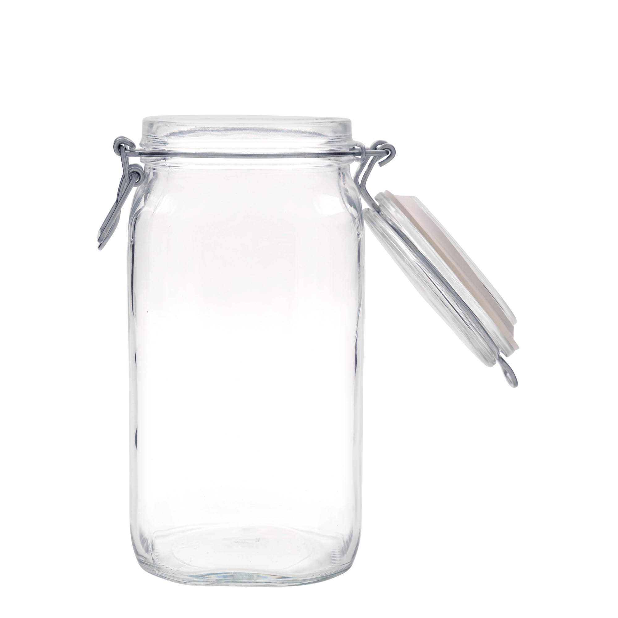1.500 ml staklena tegla sa žičanim zatvaračem 'Fido', kvadratna, otvor: žični zatvarač 1.500 ml staklena tegla sa žičanim zatvaračem 'Fido', kvadratna, otvor: žični zatvarač
