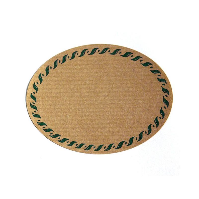 Natur etiketa 'Opšiveni rub', ovalna, papir, zeleno-braon Natur etiketa 'Opšiveni rub', ovalna, papir, zeleno-braon