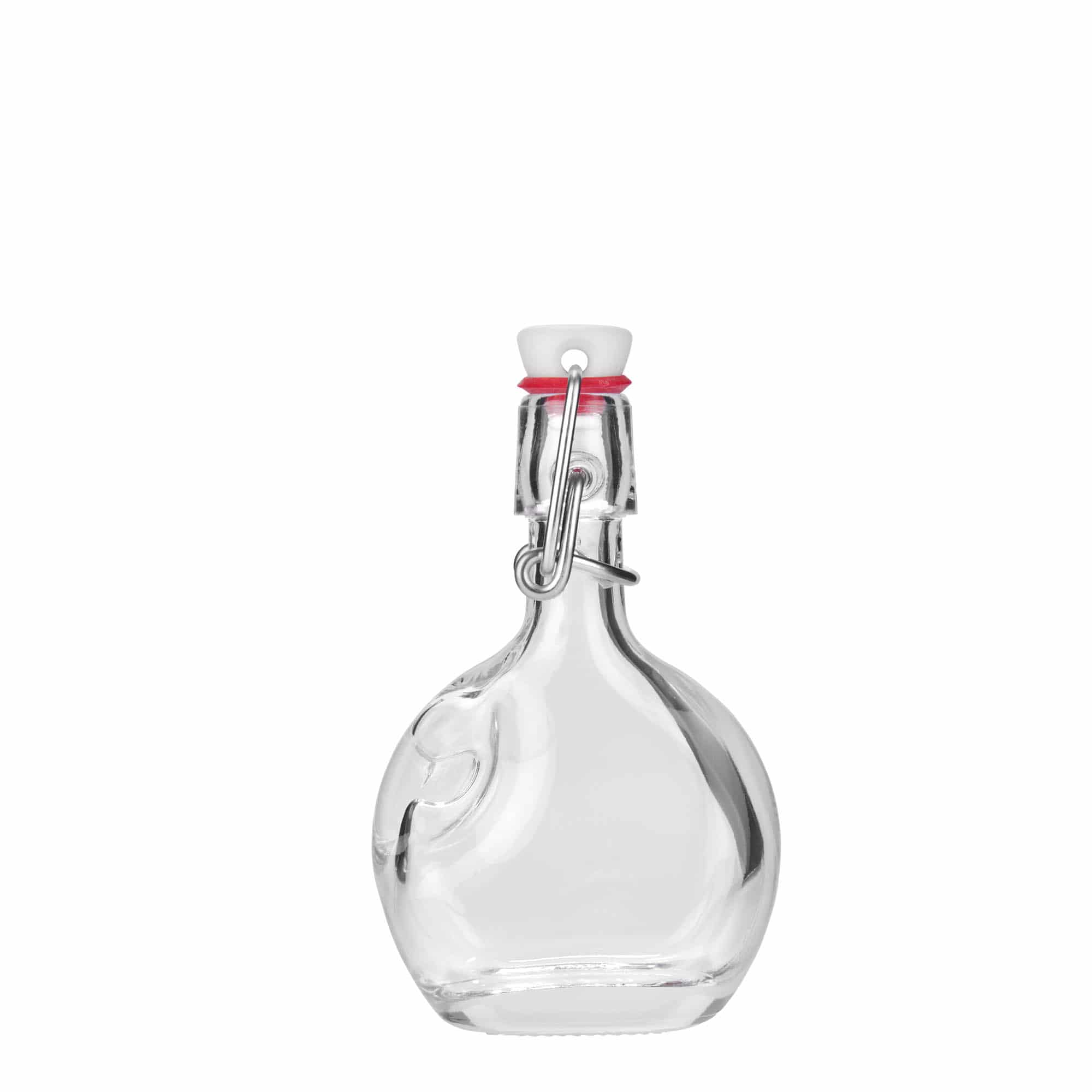 40 ml staklena boca 'Lukas', ovalna, otvor: zatvarač sa kopčom