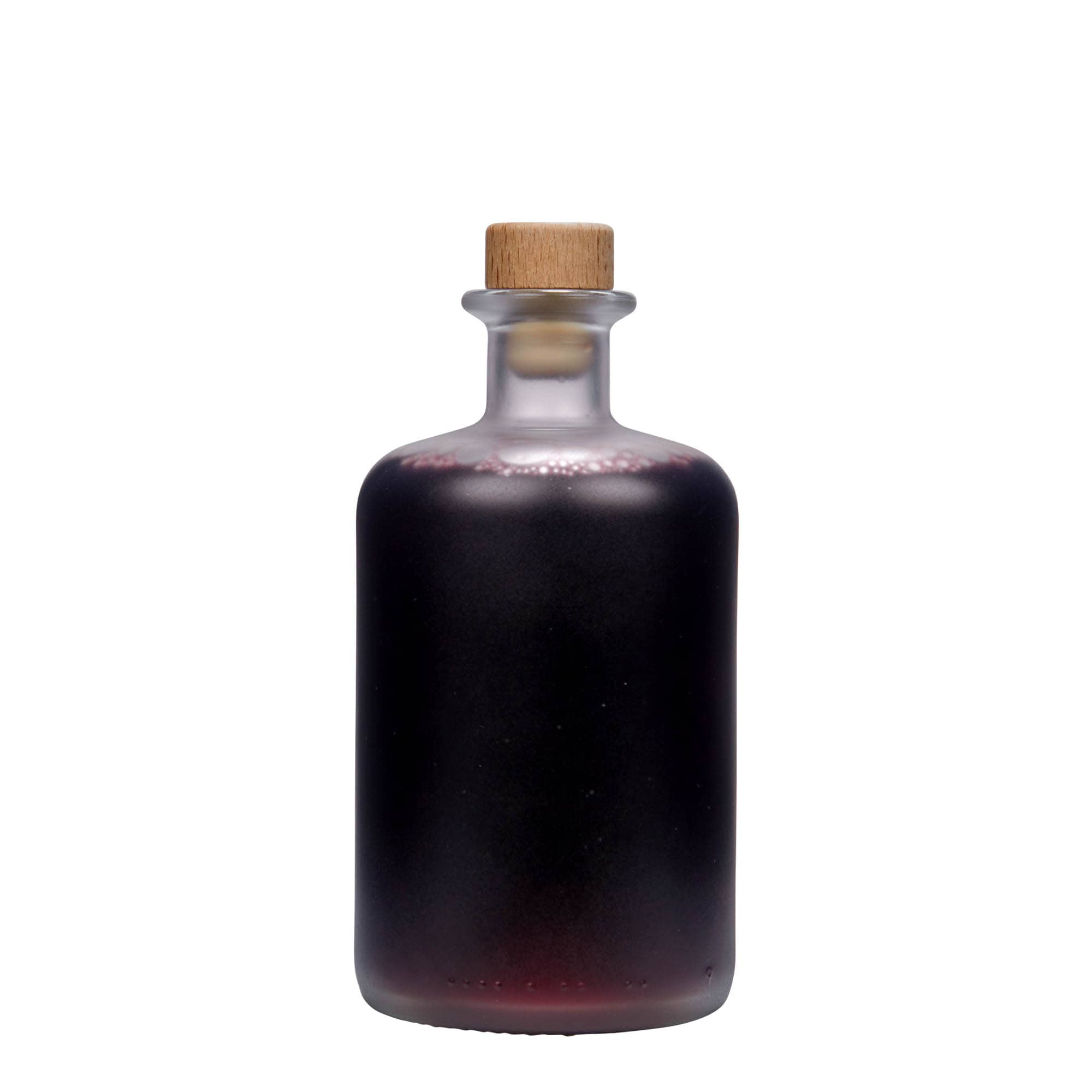 500 ml staklena flaša apotekarska, zamrznuta, otvor: pluta