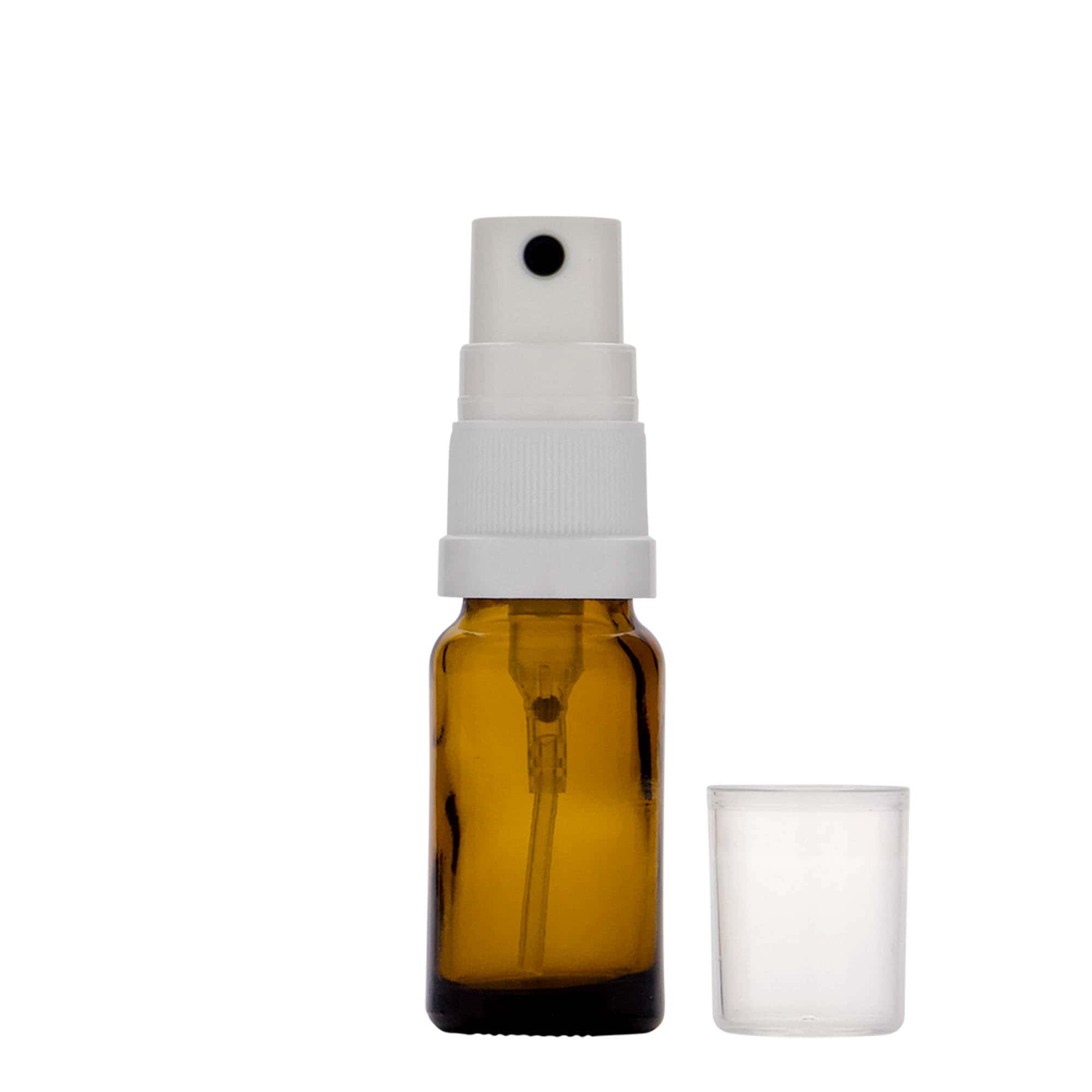 10 ml bočica sa raspršivačem, medicinska, staklena, braon, otvor: DIN 18 10 ml bočica sa raspršivačem, medicinska, staklena, braon, otvor: DIN 18