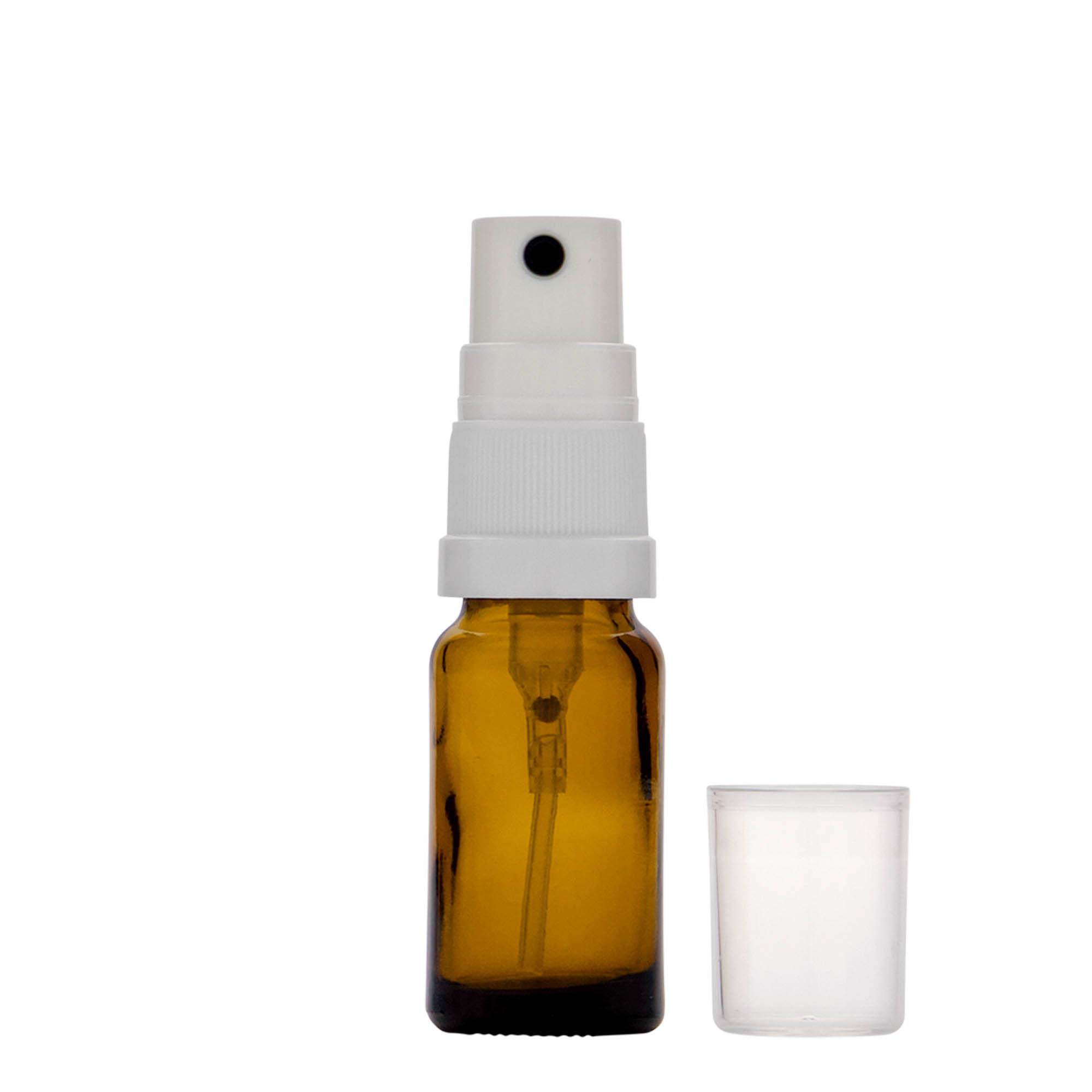 10 ml bočica sa raspršivačem, medicinska, staklena, braon, otvor: DIN 18
